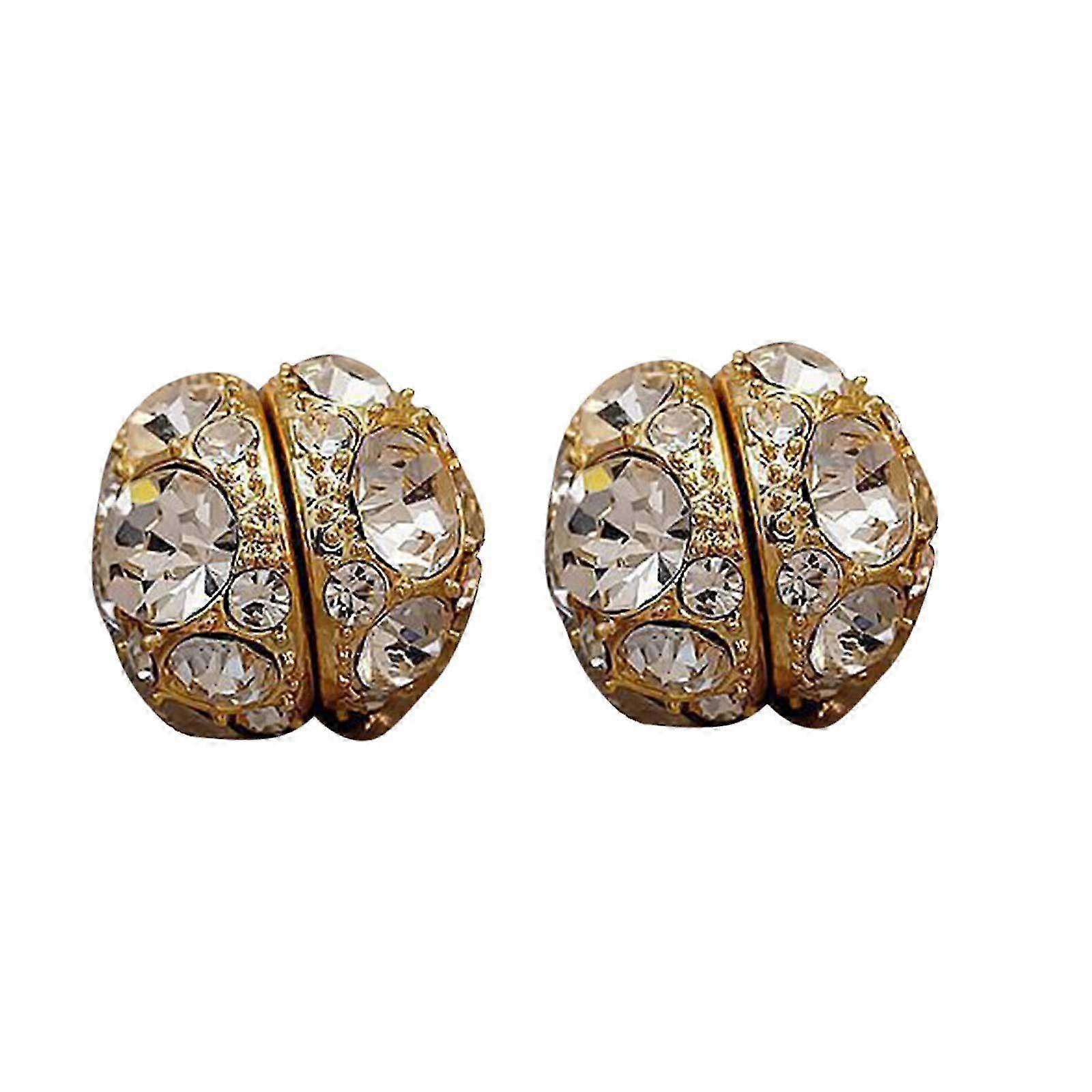 Strong Magnet Ear Clip Inlaid Zircon Non Piercing for Women's