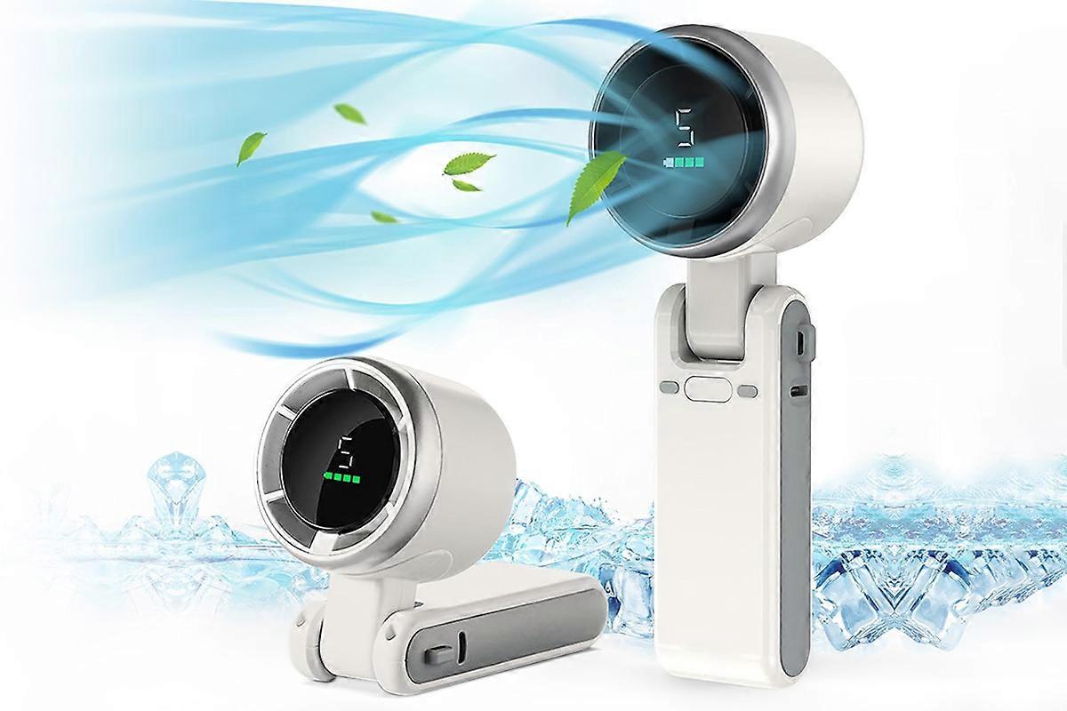 Portable Handheld Turbo Fan 5 Speed Adjustable Mini Personal Fan