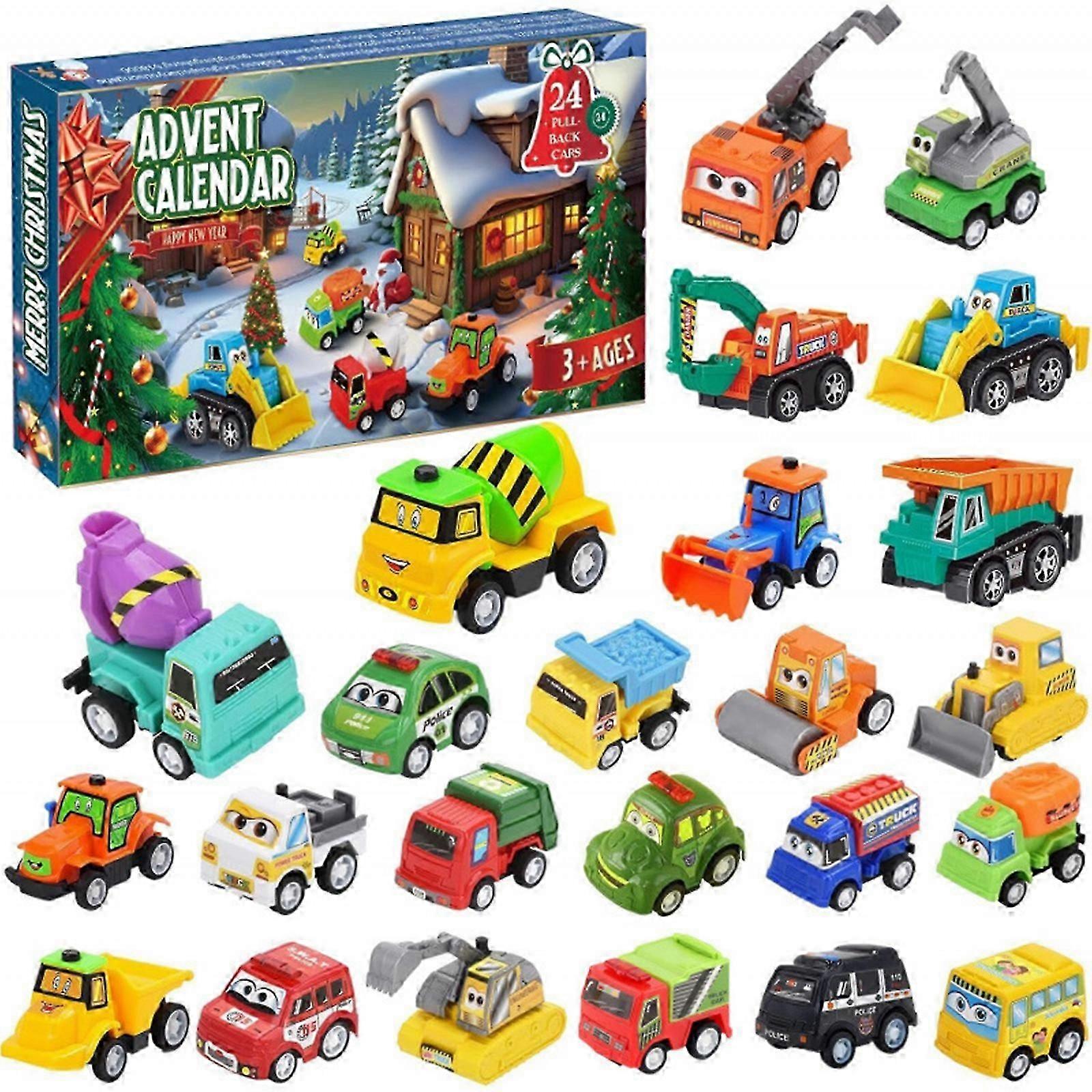 Includes 24 Christmas Decorations Countdown Engineering Vehicle Arrival Calendar Christmas Countdown