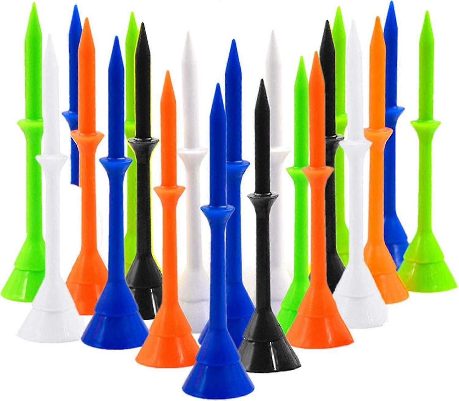 Unbreakable 83mm Golf T-Shirt Plastic Upgrade - 50-Piece Bulk Set for Reduced Friction & Stable Side Spin in Golfer Practice