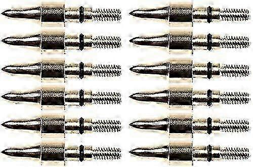 12 x 100g Black Screw Broad Tip Arrowheads for Hunting Practice Gold SZRH A-S