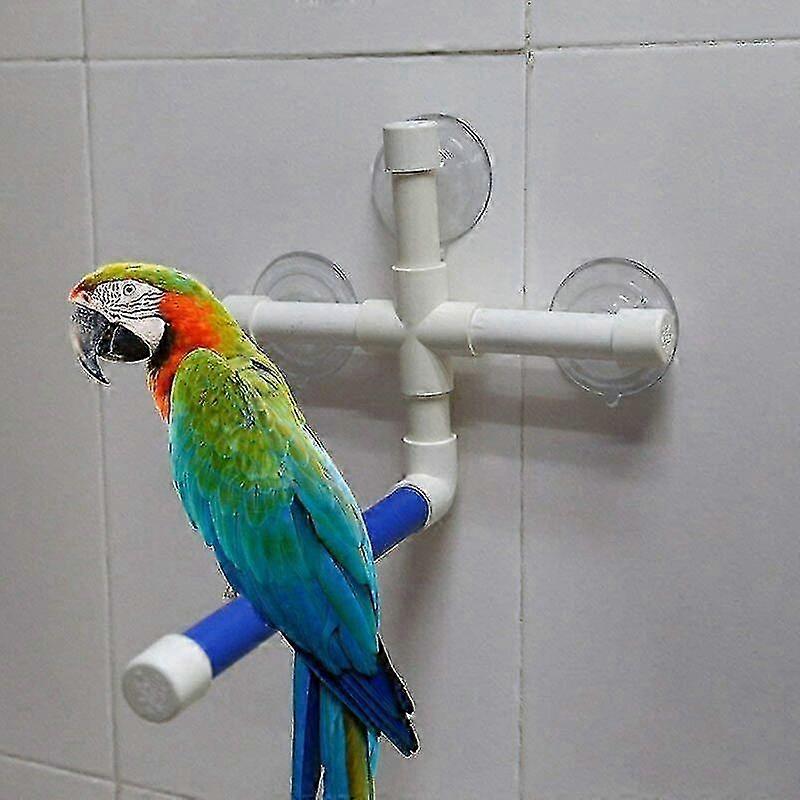 Bird Shower Perch with Foldable Design and Strong Suction Cup