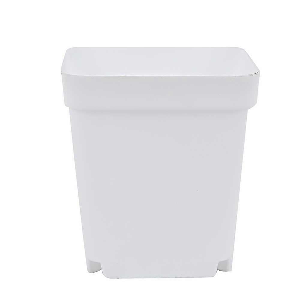 Flower Pot 5Piece Square Portable Reusable Draining Washable Seedling Container Accessories White AntiRust Breathable