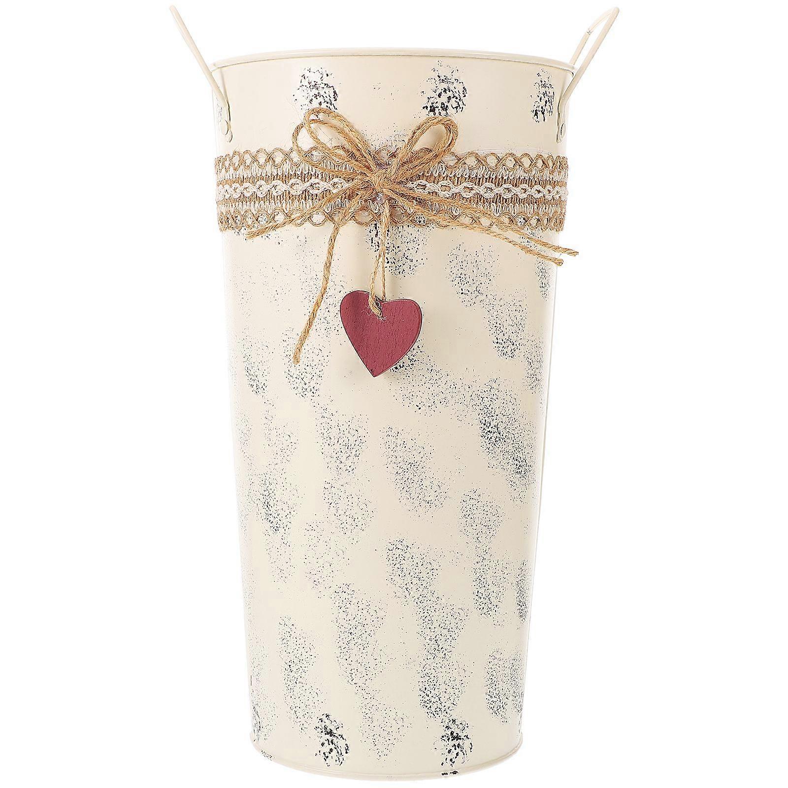 1pcヴィンテージガーデニングフラワーバケツデリケートアイアンアート傘収納バケット