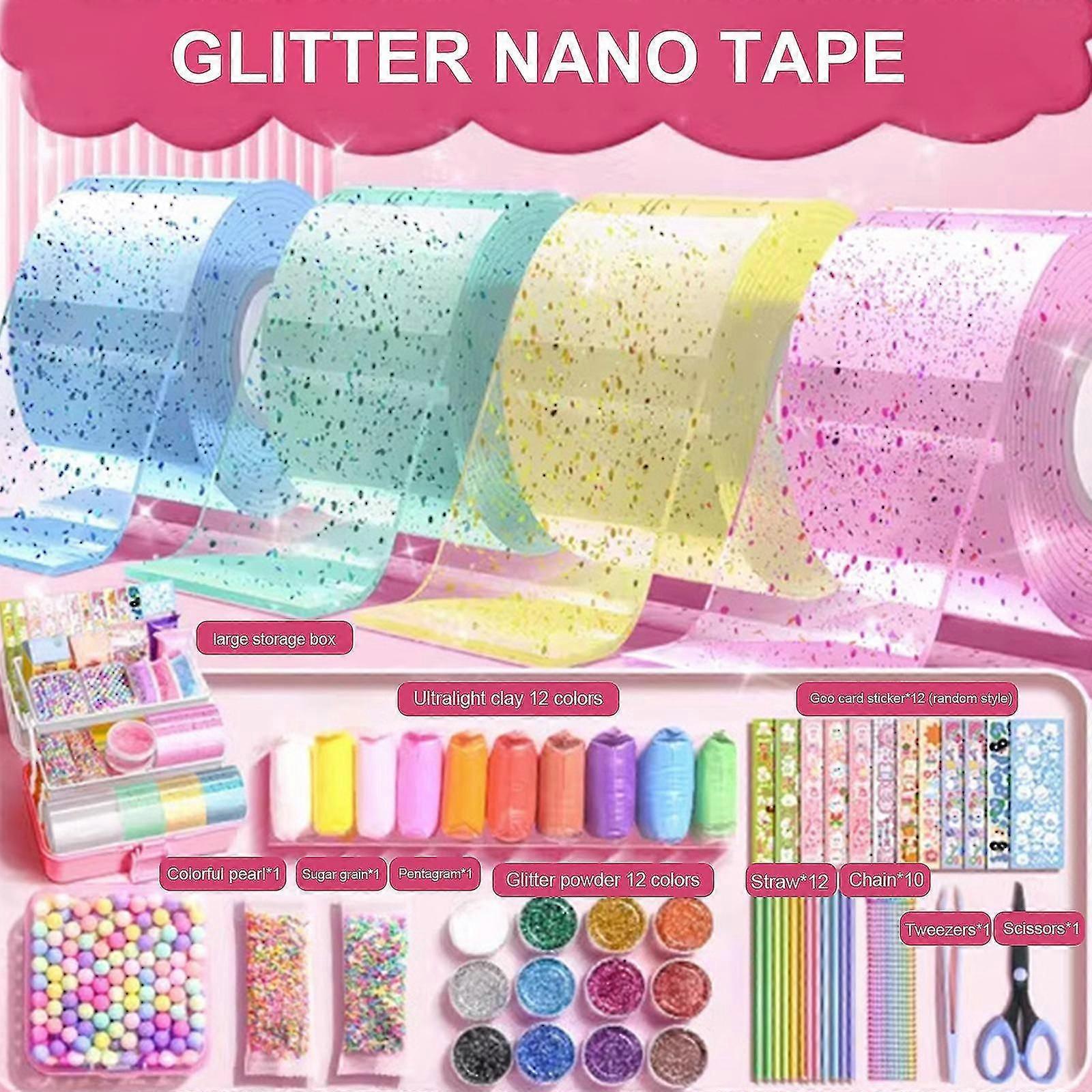 Nano Tape Bubble Kit voor kinderen met stapsgewijze video-tutorials, Nano dubbelzijdige kleefgel grip traceless tape Nano Magical Tape Bubbles