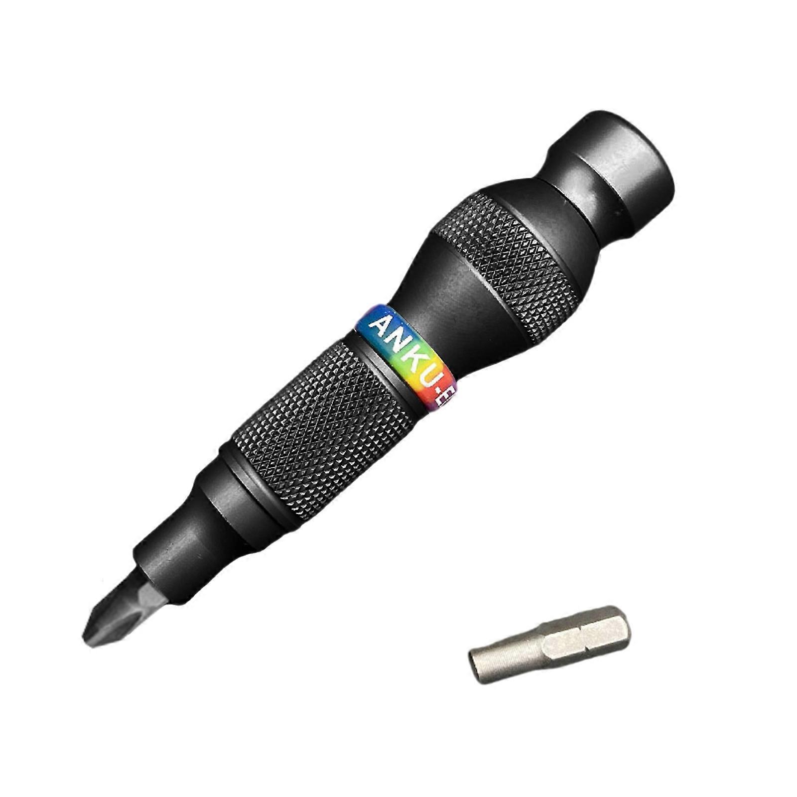Heavy Duty Auto Locking 6.35 Magnetic Screwdriver Handle Full Aluminum Alloy Ergonomic Grip Suitable For Precise Tasks Multicolor