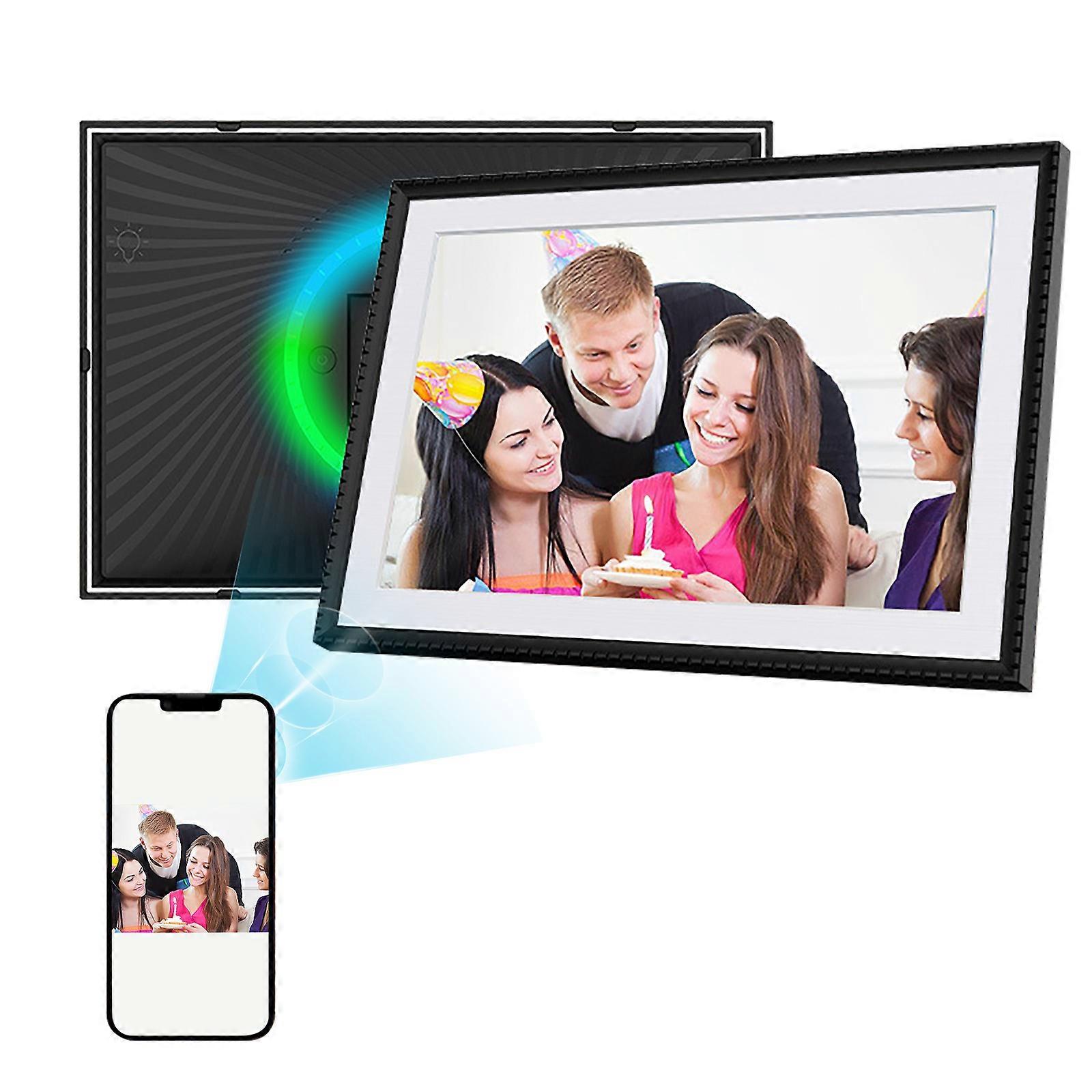 High Resolution 10.1in Digital Frame 32GB Memory Multiple Display Mode Slide Show Multicolor