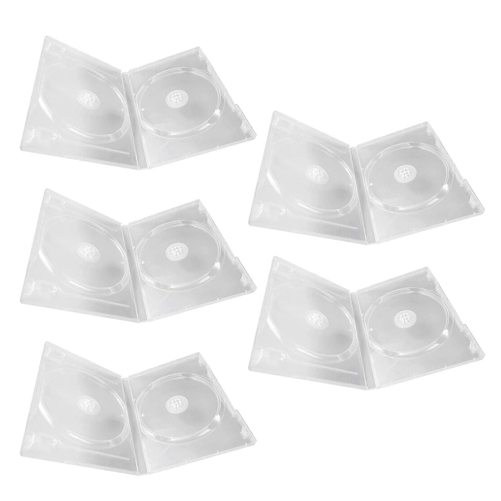 1/5pcs Transparent CDs Storage Box Universal CDs Disc Holder organizers Portable Protective Case Container Multicolor