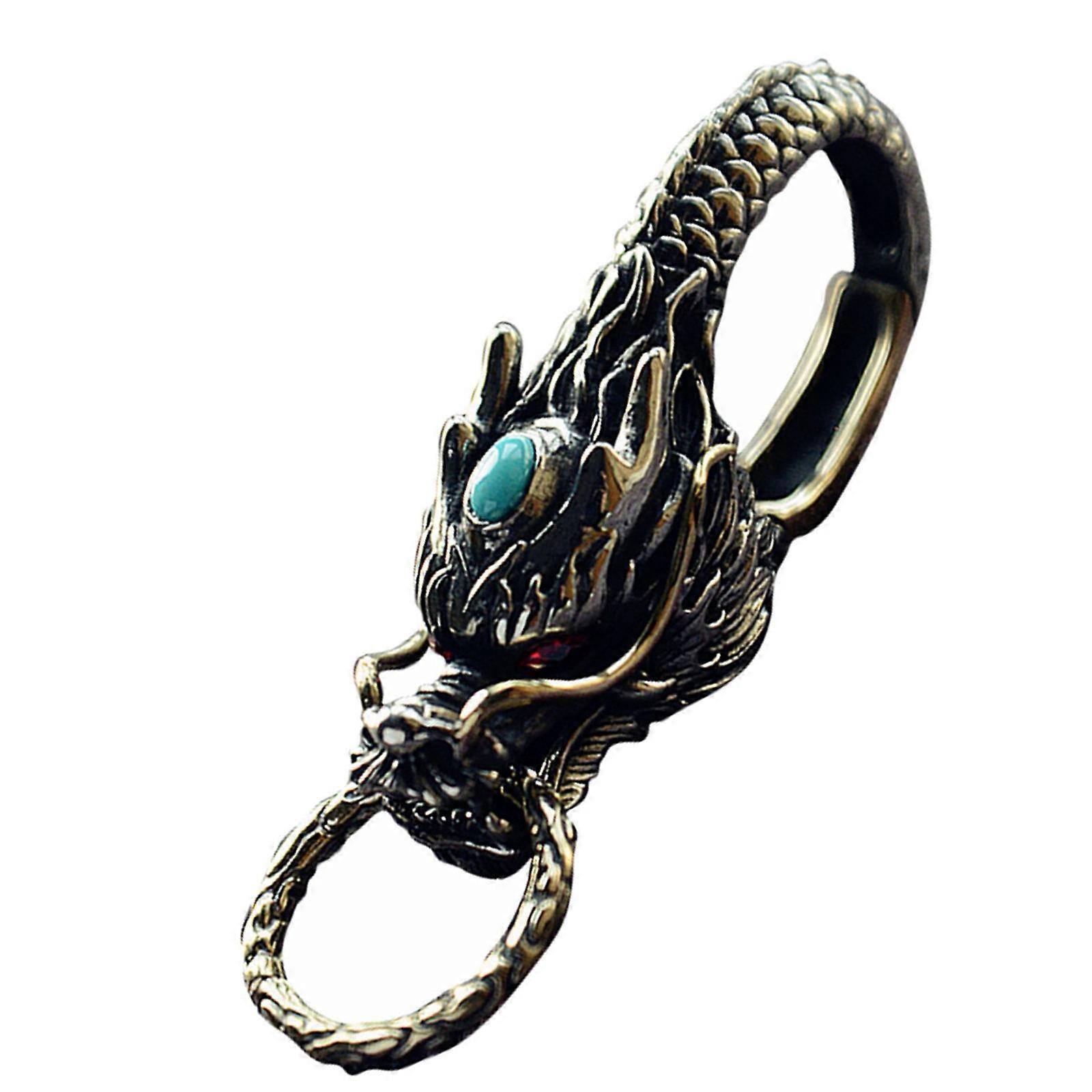 Unique Dragon Head Shaped Keychain With Smooth Edged Detail For Commuters Cyclists And Outdoor Enthusiasts Multicolor