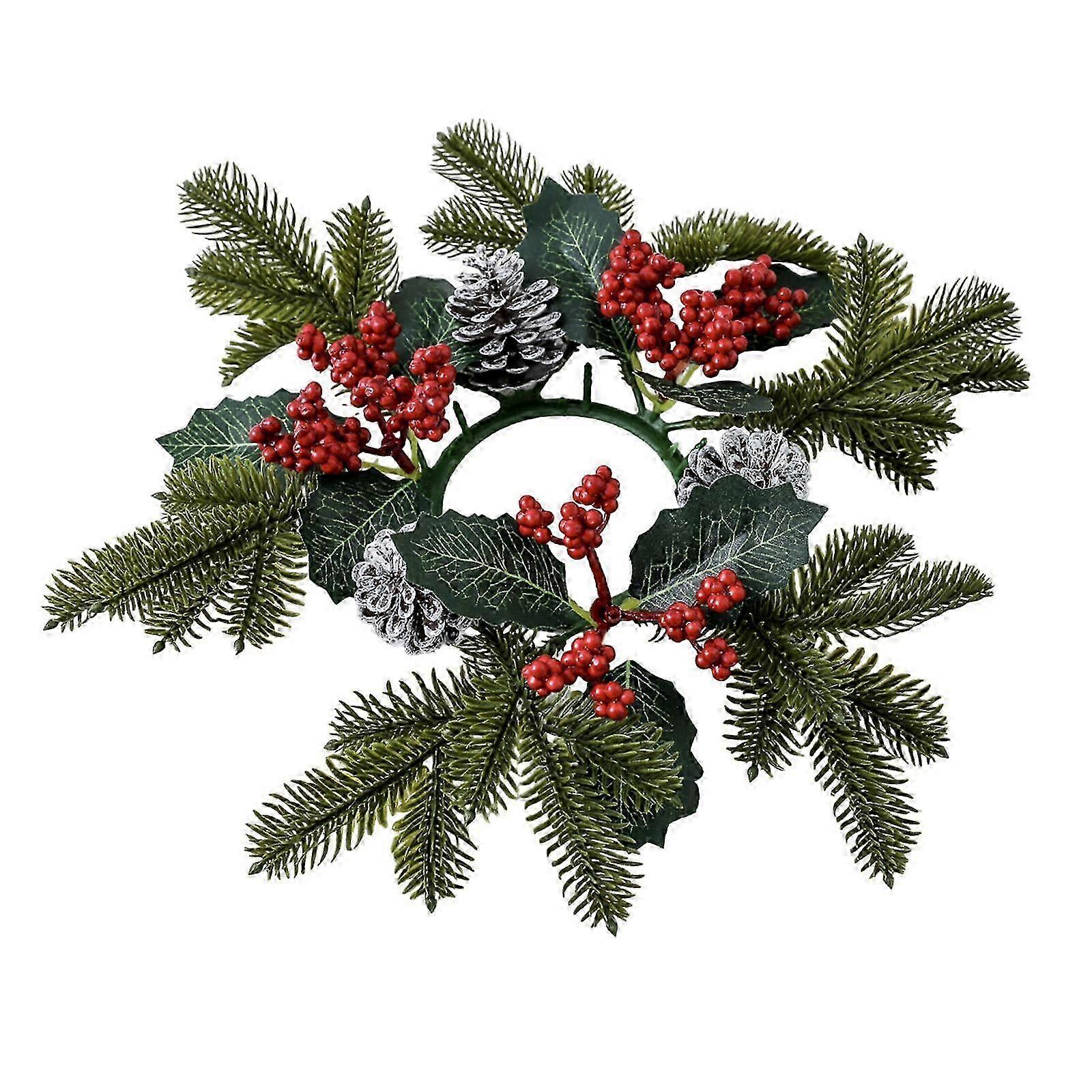 Thanksgiving Decor Candle Wreath for Table Centerpiece and Window Display