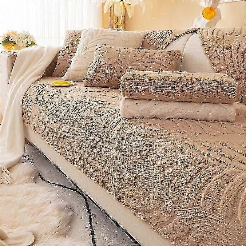 Soft Winter Plush Sofa Mat with Anti Slip and Minimalist Modern All-season Universal Sofa Cover