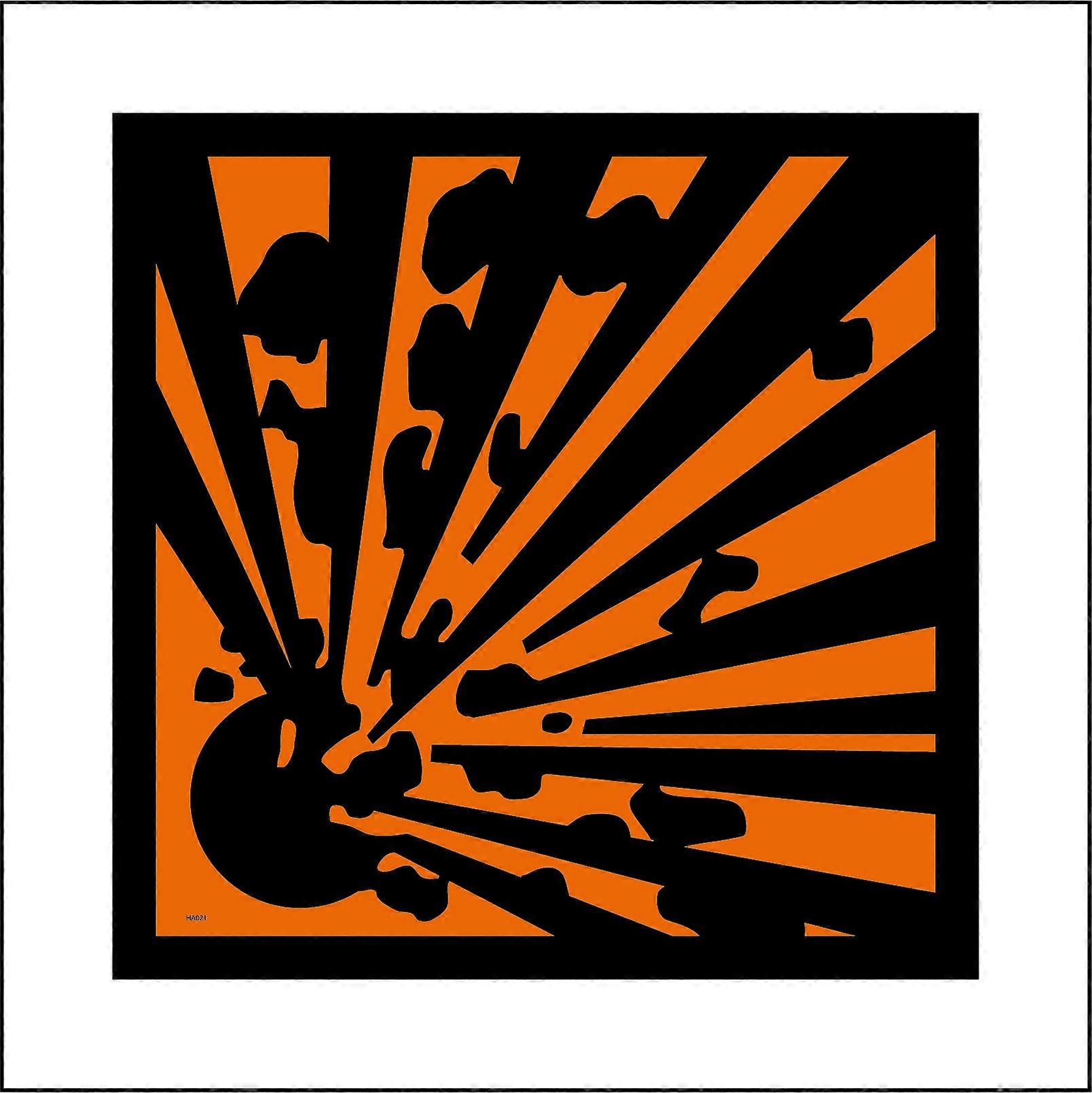HA021 Explosion Hazard Sign Sign with Explosion