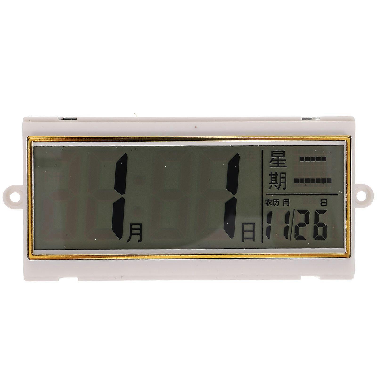 Wall Clock Multifunctional LCD Display Lunar Calendar Clock Perpetual Calendar LCD Screen DIY Clock