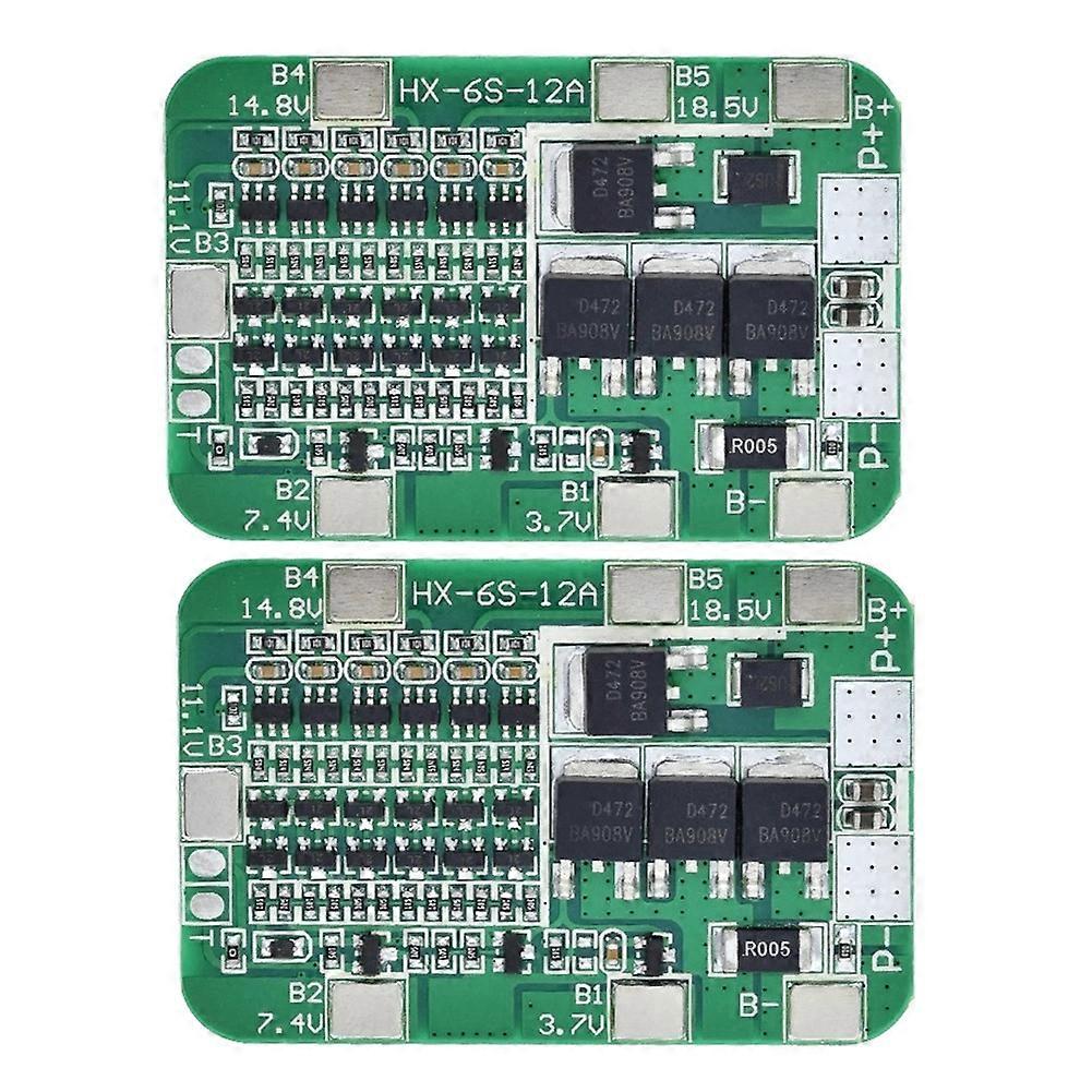 2PCS 6S 22.2V 12A Li-Ion Lithium Battery Protection Board for 18650 Li-Ion Lithium Battery Cell Module DIY Kit