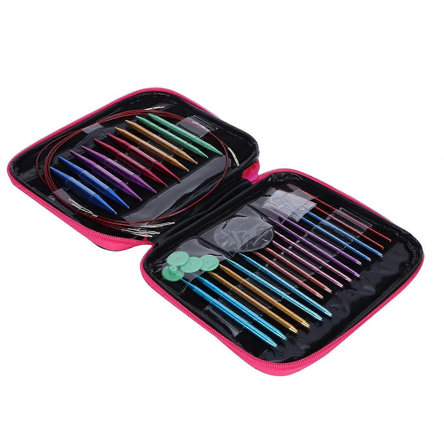 Interchangeable Aluminum Circular Knitting Needle Sets