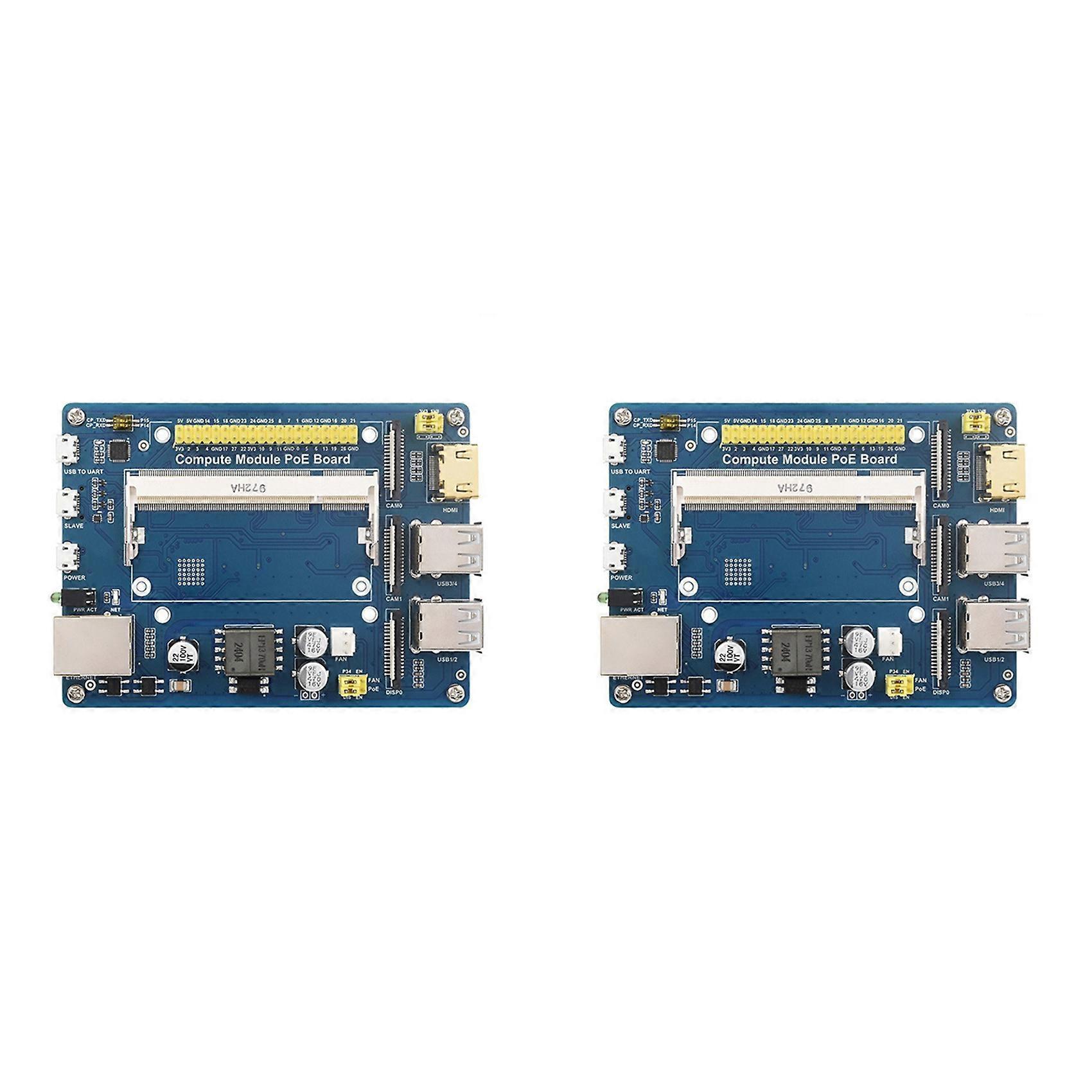 2X Compute Module PoE Board for Raspberry Pi CM4S CM3 3Lite 3+ 3+Lite Series Core Board Compute Module Expansion Board