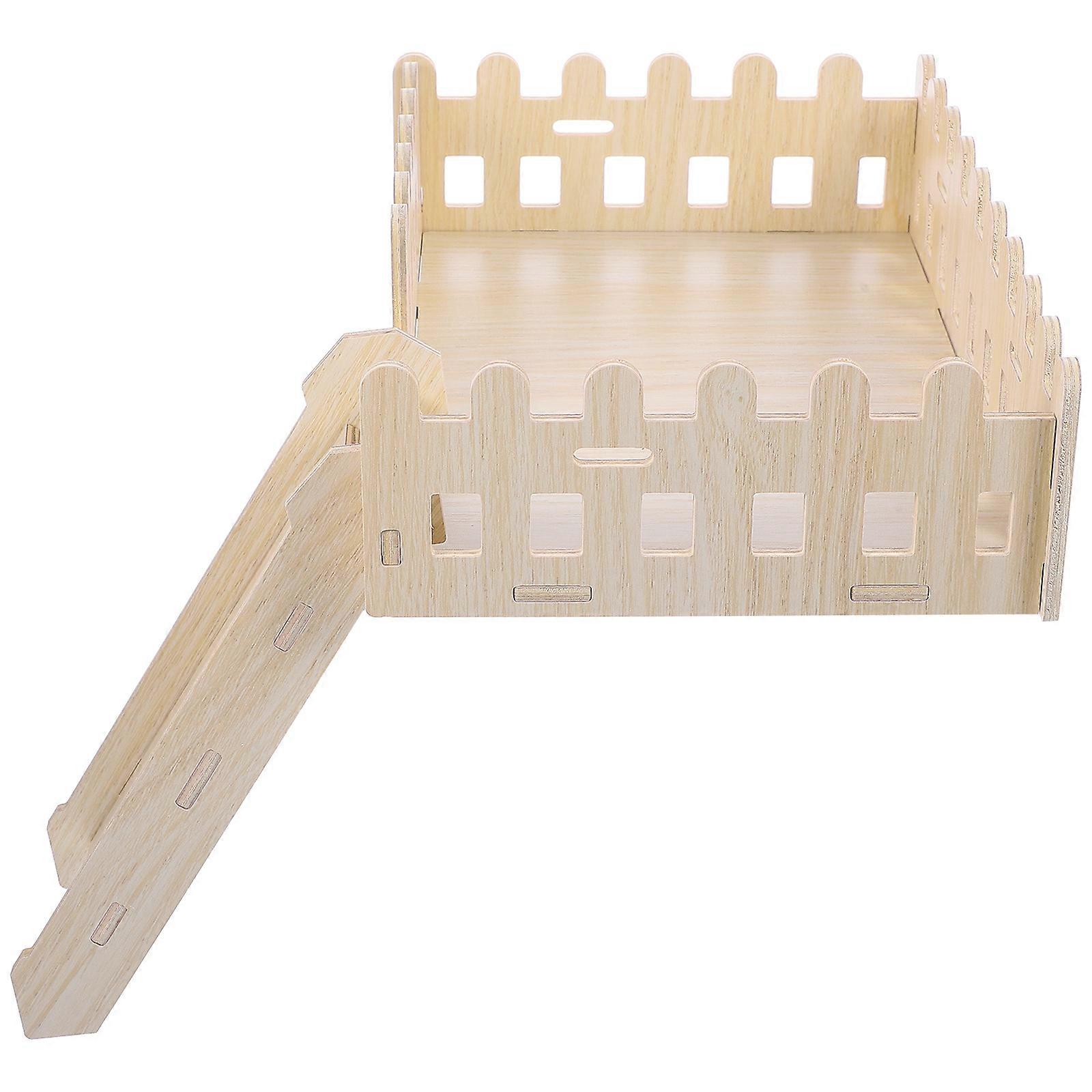 Hamster Wood Platform Playing Platform with Ladder for Cage