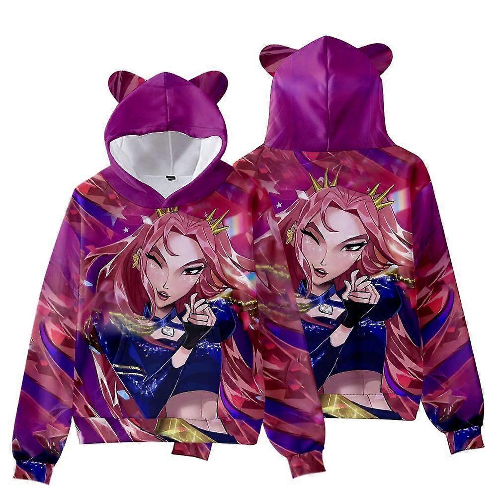 Sweat à capuche enfant K-Pop Demon Hunters imprimé 3D E