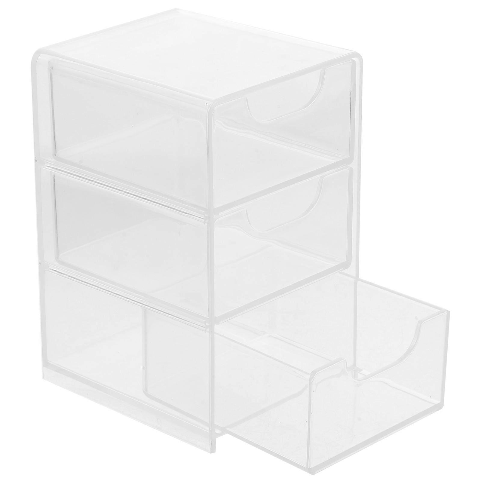 Stylish Desk Drawer Storage Box Acrylic For Efficient Organization At Home 1Set