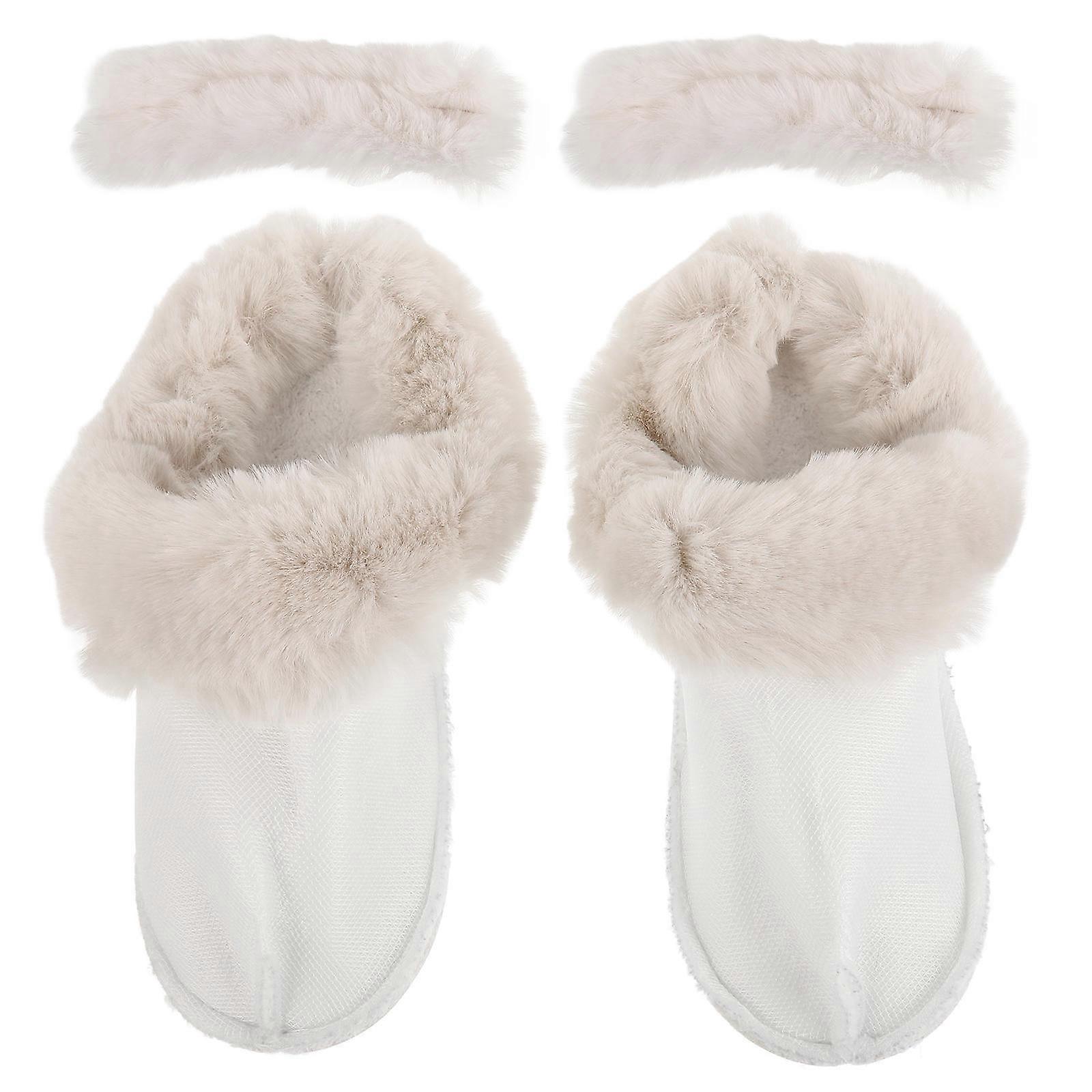 Soft Plush Shoe Inserts for Winter Warm Hole Shoes 1Set