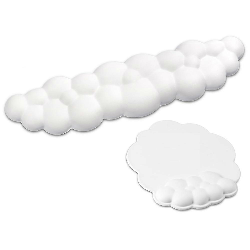 Cloud Wrist Rest Kit Computer Gaming Wrist Rest Non-Slip Base White