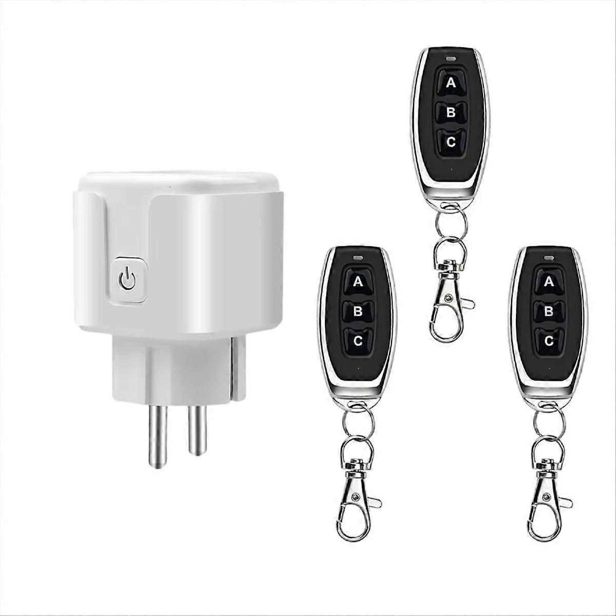 433Mhz Wireless Remote Control Switch Mini EU Plug 220V 16A