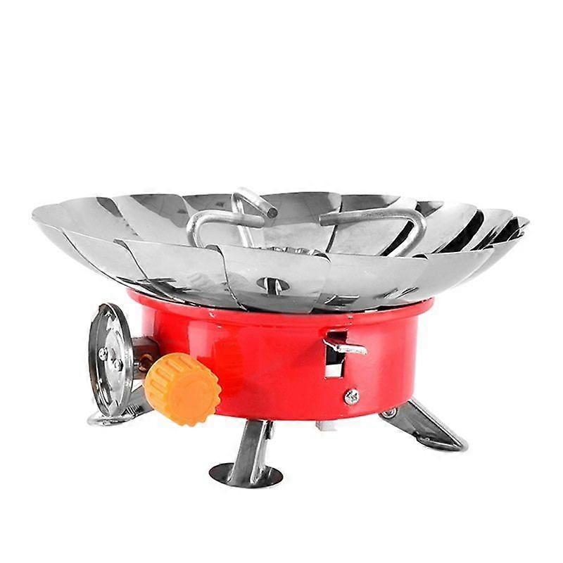 Windproof Camping Gas Stove with Piezo Ignition and Adjustable Valve