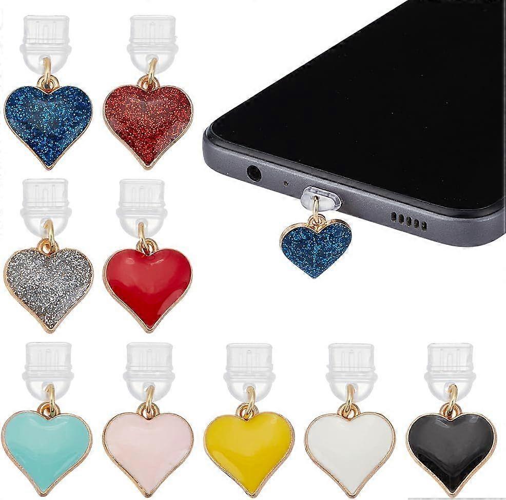 9Pcs Dust Plug Charms Mobile Dustproof Plugs Type C Dust Plug Charm Type C Port Protector for Most Type-C Phone