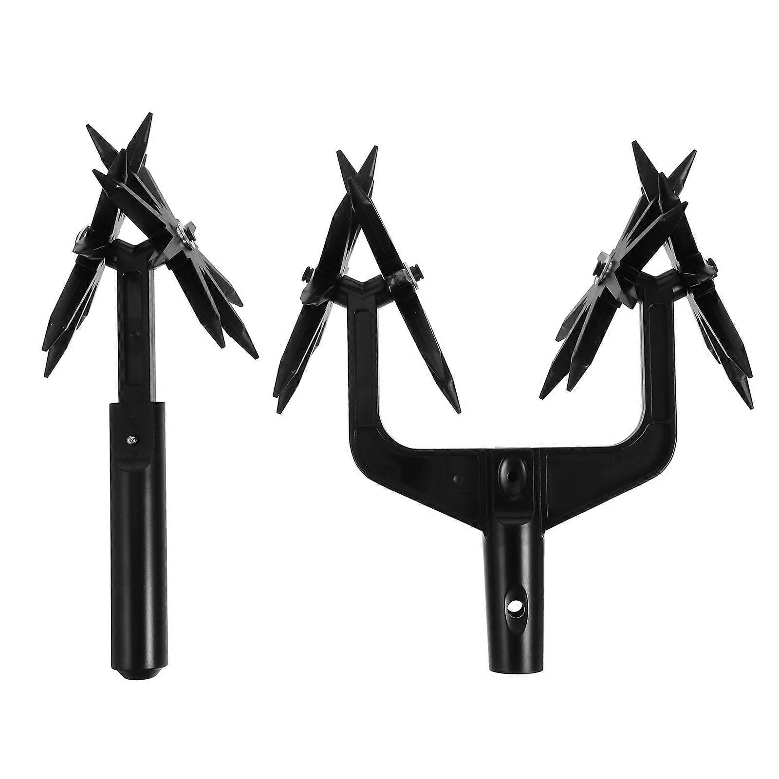 Hand Held Soil Scarifier Tool for Gardening Use 1Set Black