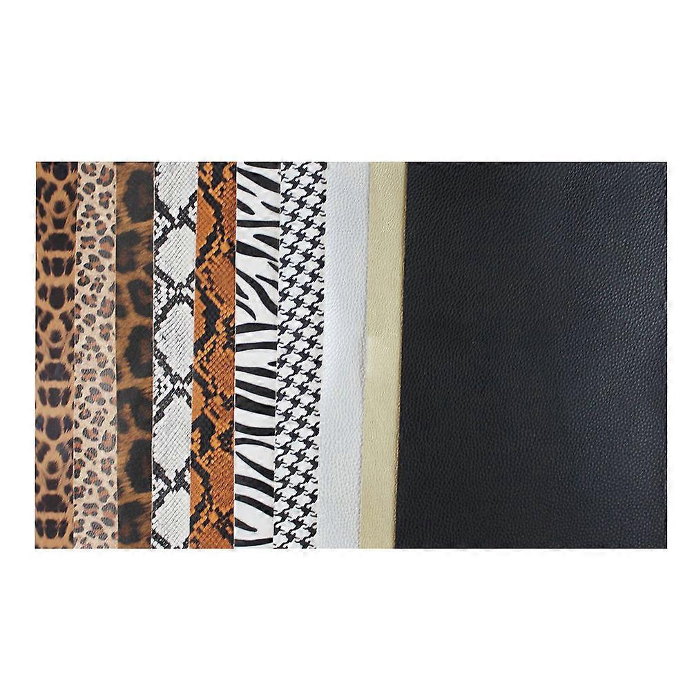 Faux Sheets with Animal Skin Texture for Crafting 20Pcs Assorted