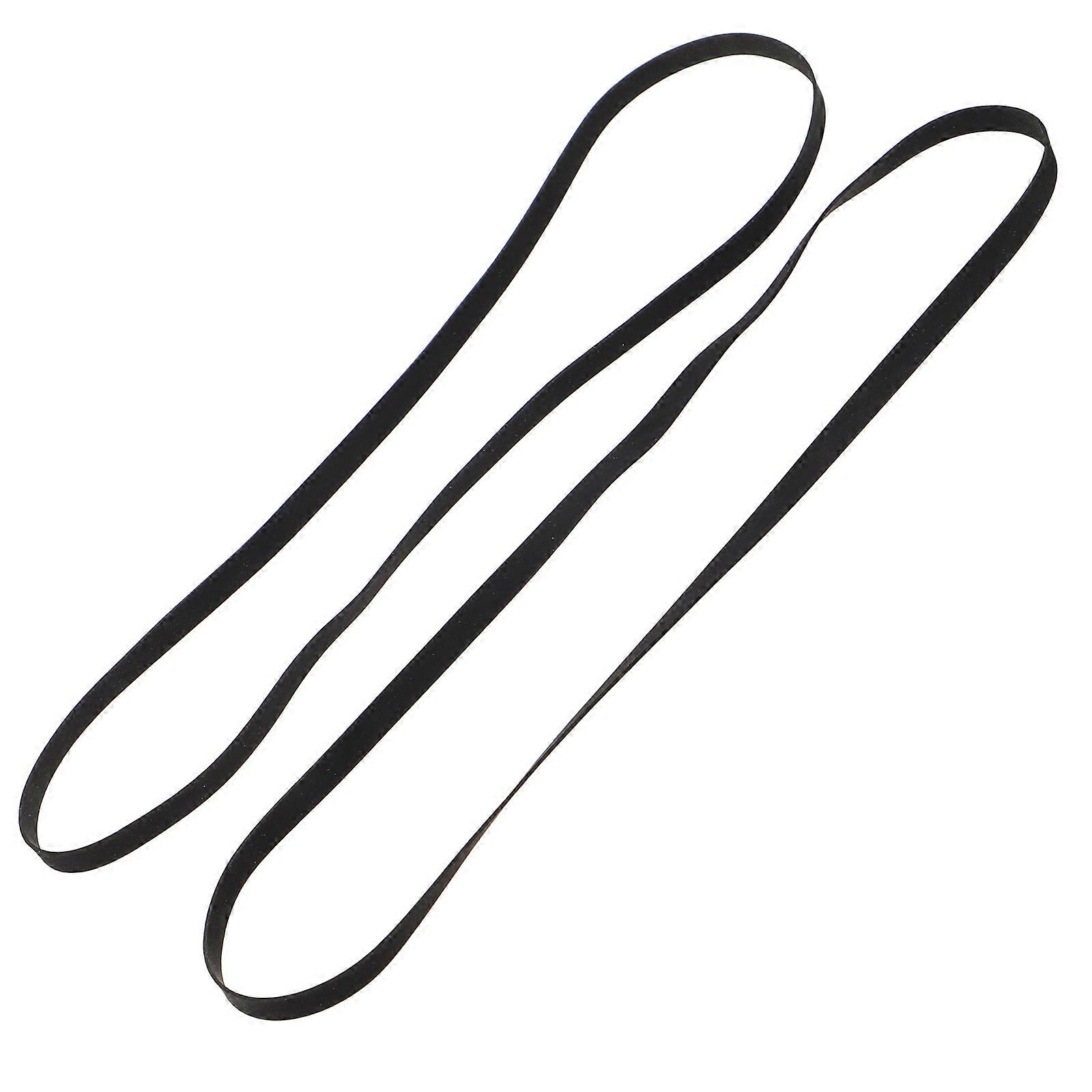 Black Rubber Drive Belt for Recorder 2Pcs Turntable Replacement Kit