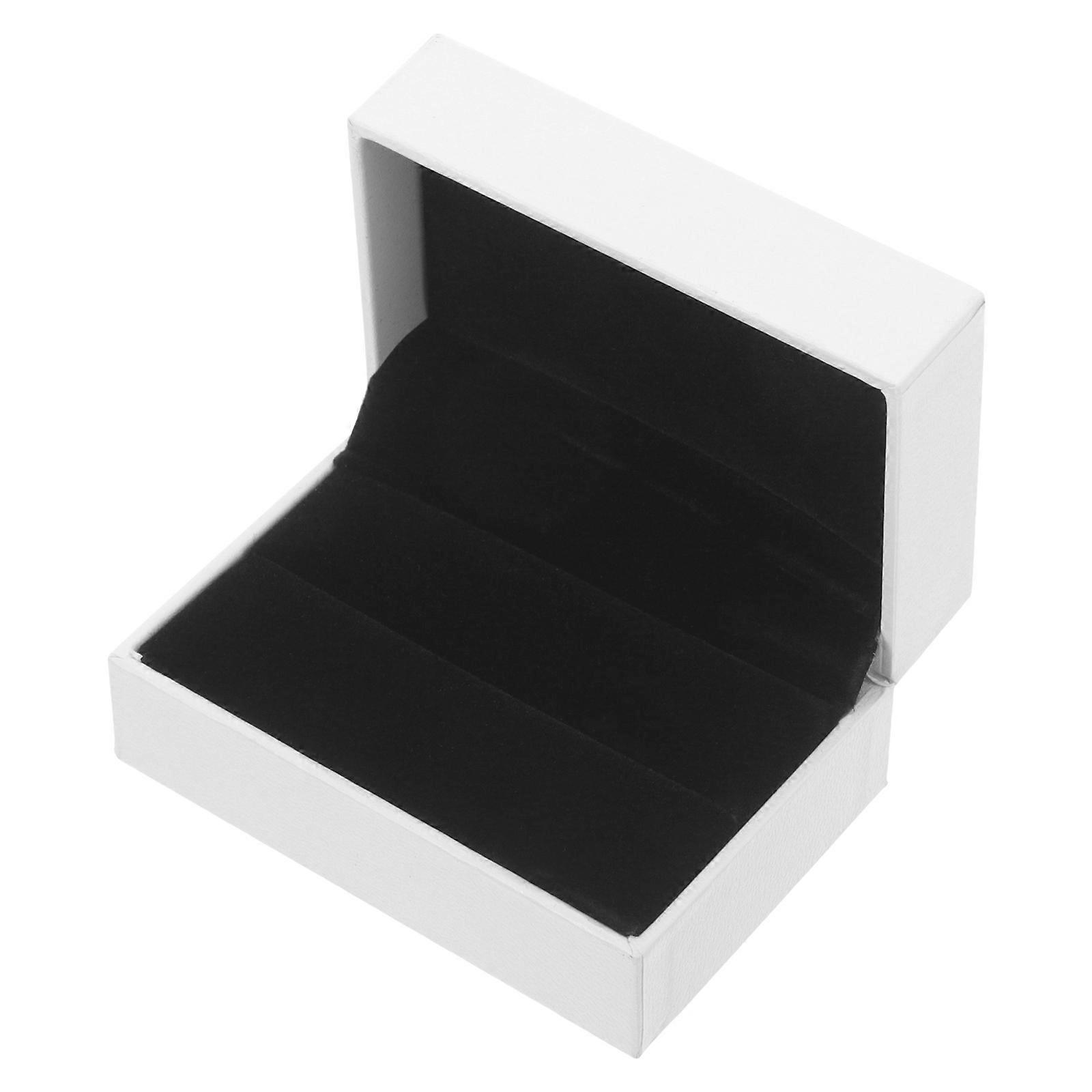 Ring Box Holder Paperboard for Wedding Ceremony 5Pcs White Set