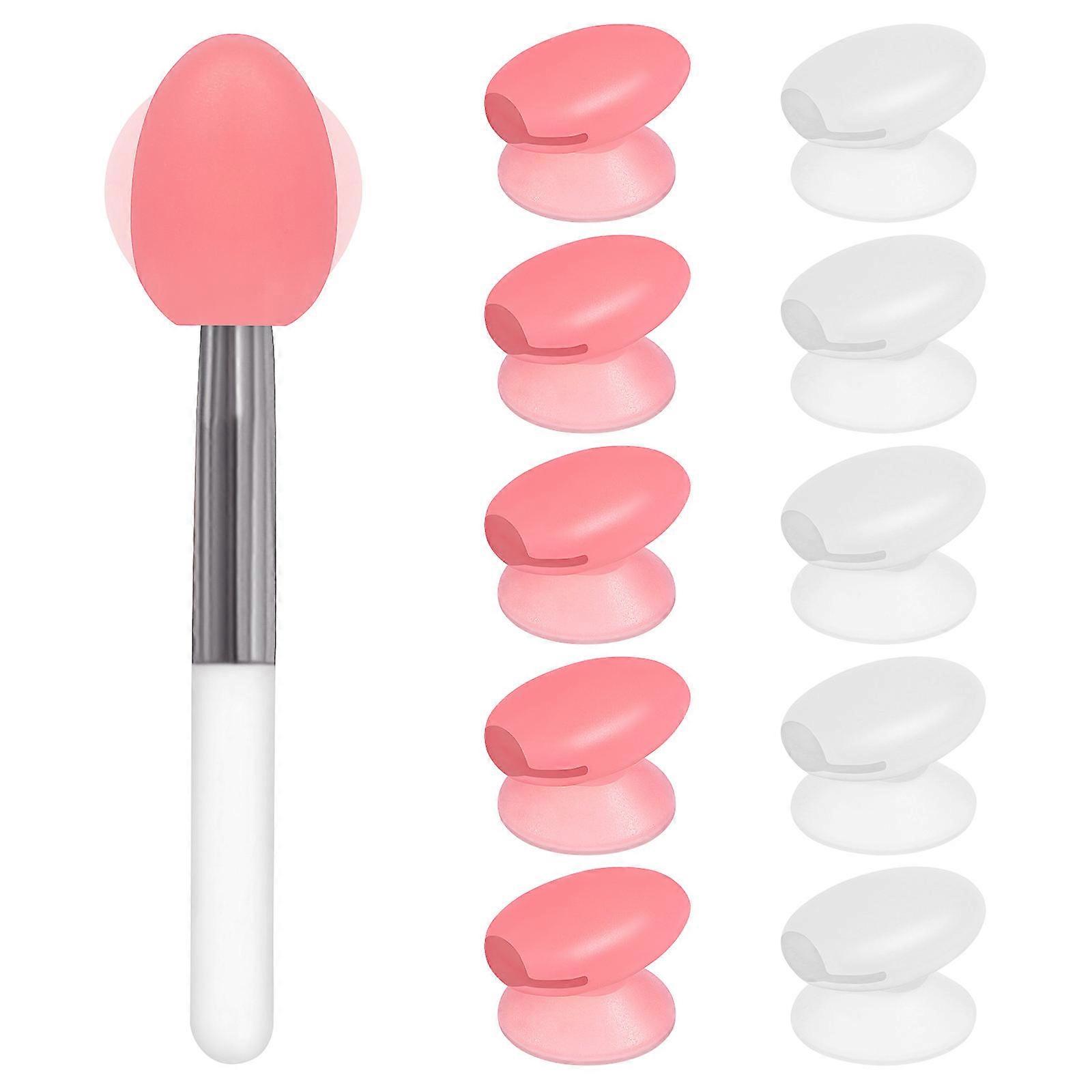 Lip Brush Covers for 10Pcs Silicone Multi Color Brush Covers