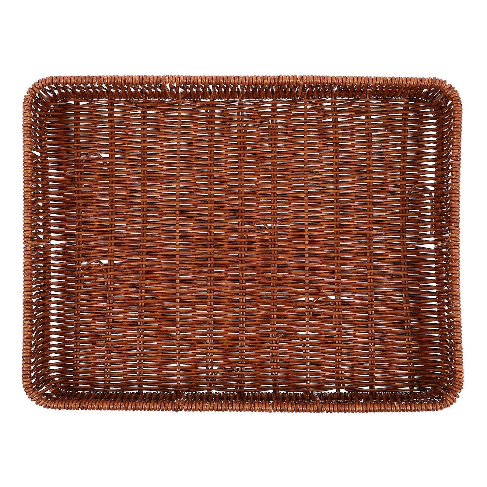 Handwoven Bread Basket Fruit Basket Bin for Storage Multipurpose Snack Tray