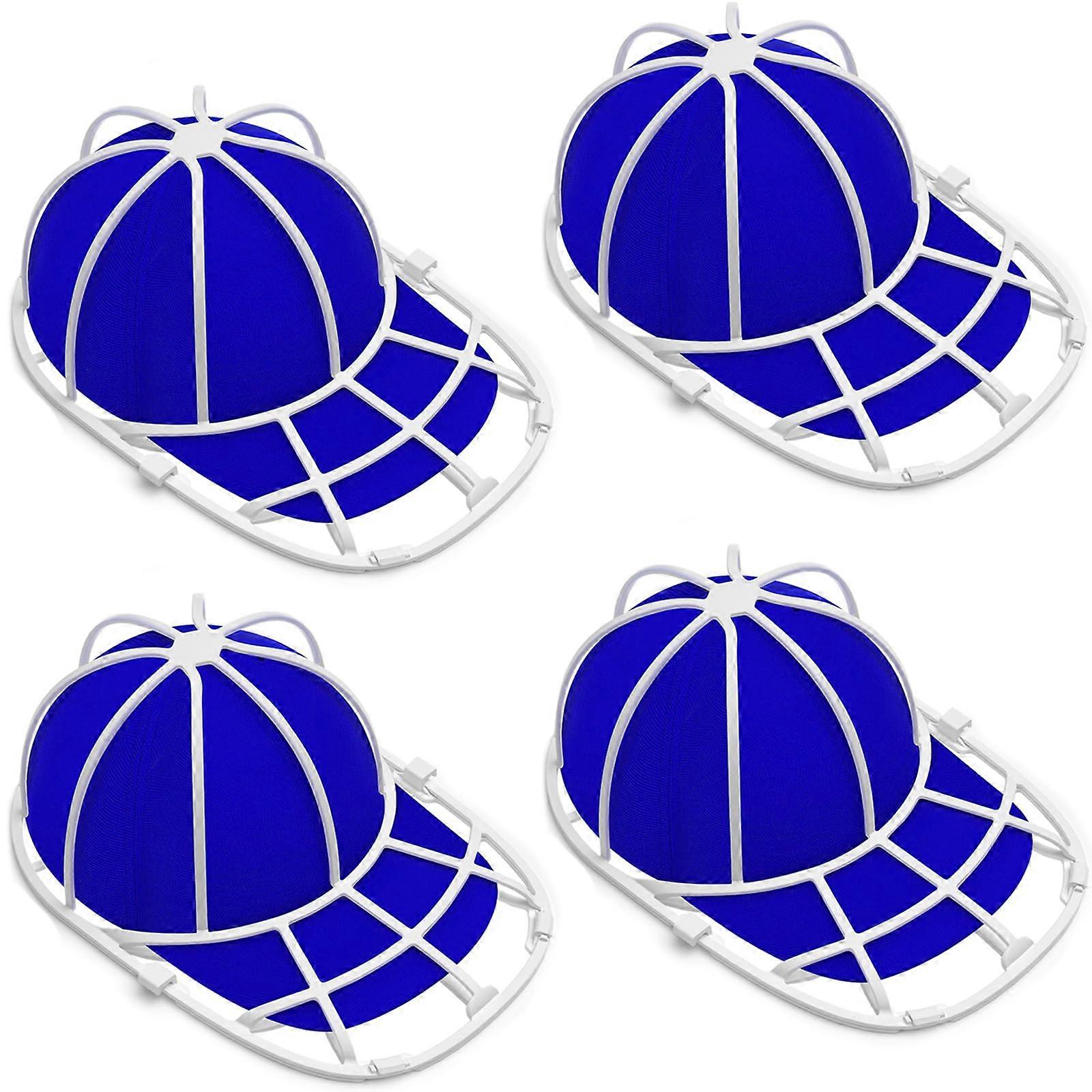 Hat Washer Cage for Baseball Caps, Fast Cleaning and Shape Protection, White 4 Pack