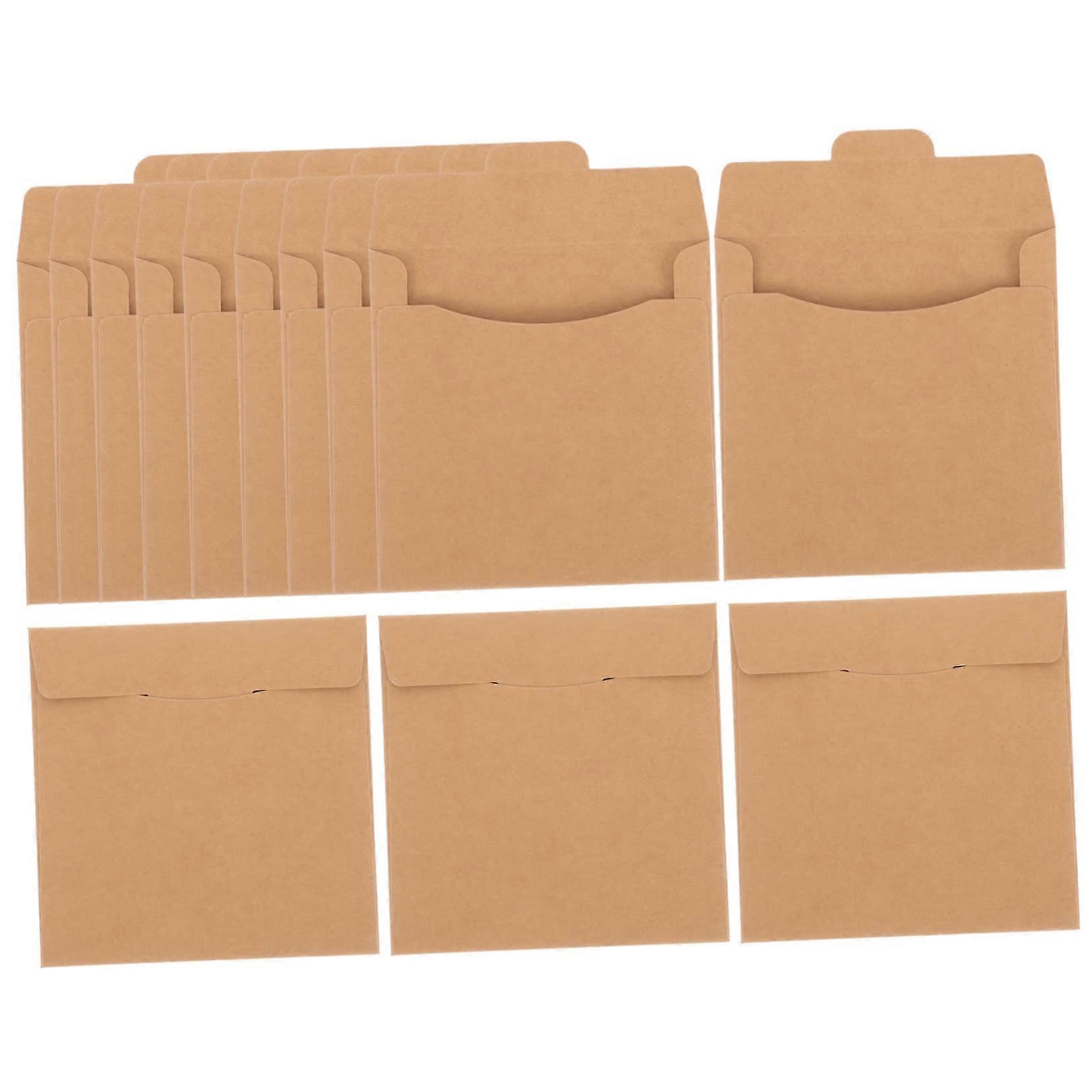50pcs Kraft Paper CD DVD Sleeves ScratchResistant Dustproof Disc Storage for Easy Organization