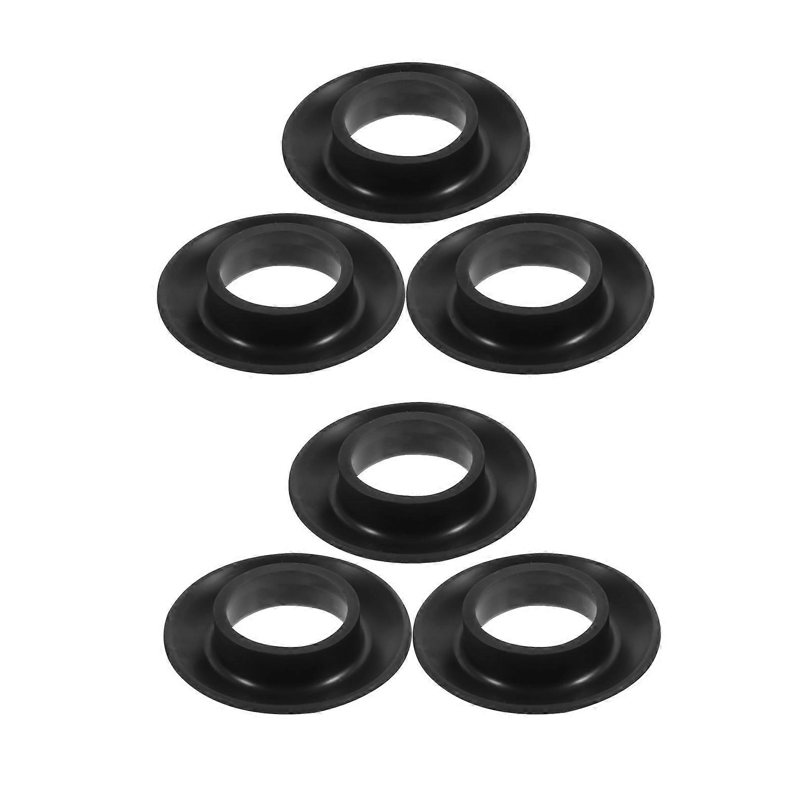 Paddle Drip Ring Kayak Accessory for Canoe 6Pcs Pack Black Material