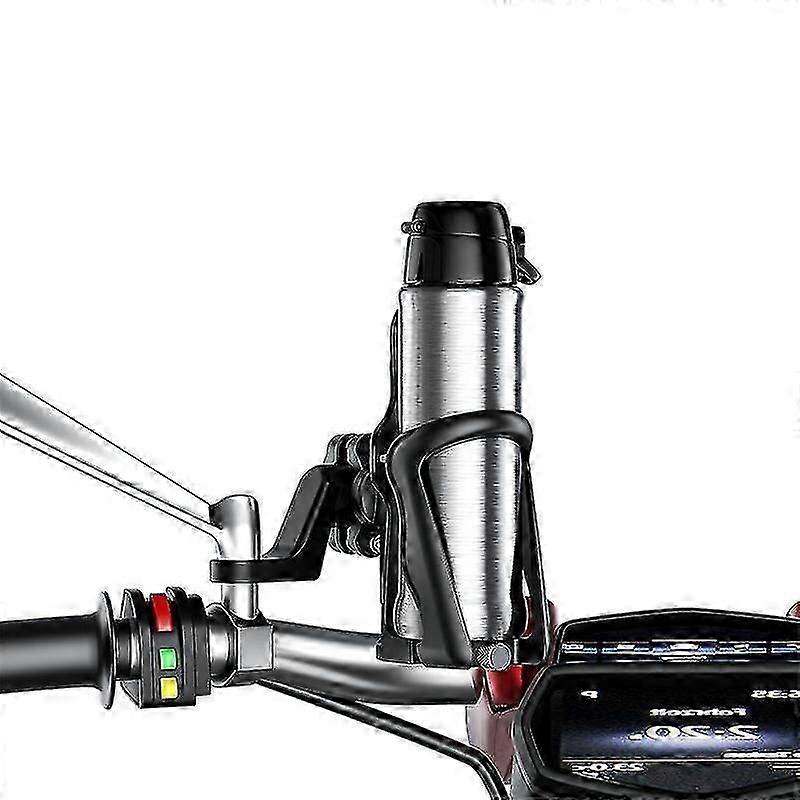 Motorcycle And Bicycle Cup Holder With Rotating Handlebar Design