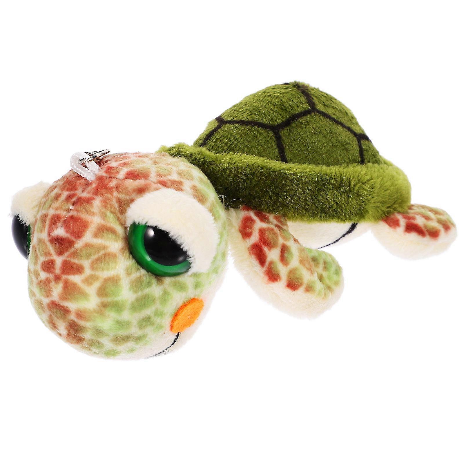 Turtle Keychain Plush Pendant for Holding Key Use Stuffed Doll Green