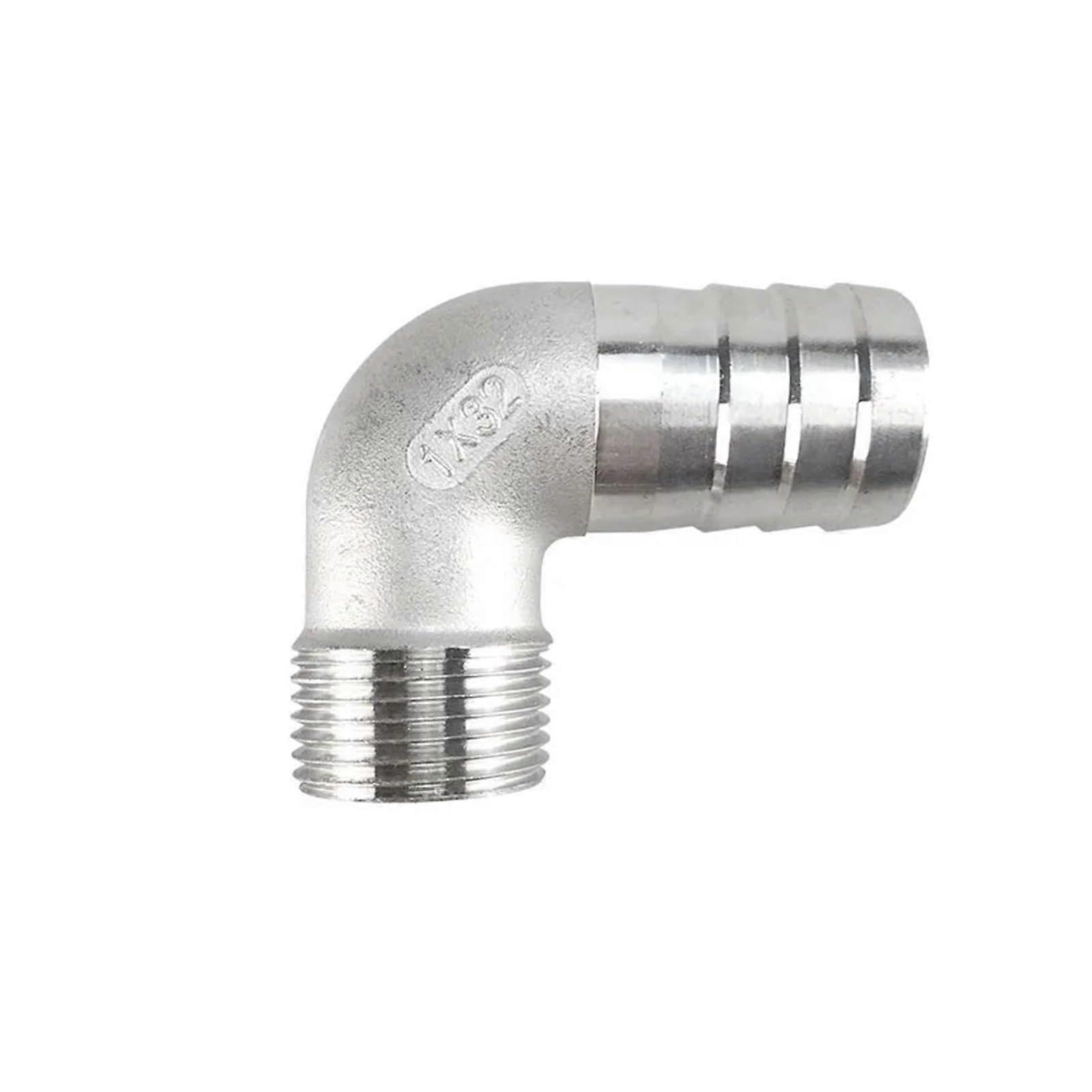 1PC 304 stainless steel outer wire bend hose joint 90 Degree Outer Wire Bend Hose 1/2' BSP Male Elbow X 6mm