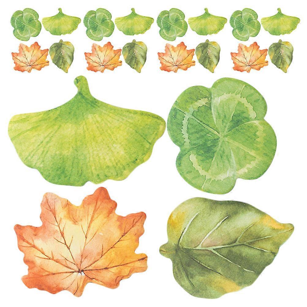 Memo Sticker Pads Leaf Shaped for Writing 480 Sheets Assorted Color Paper