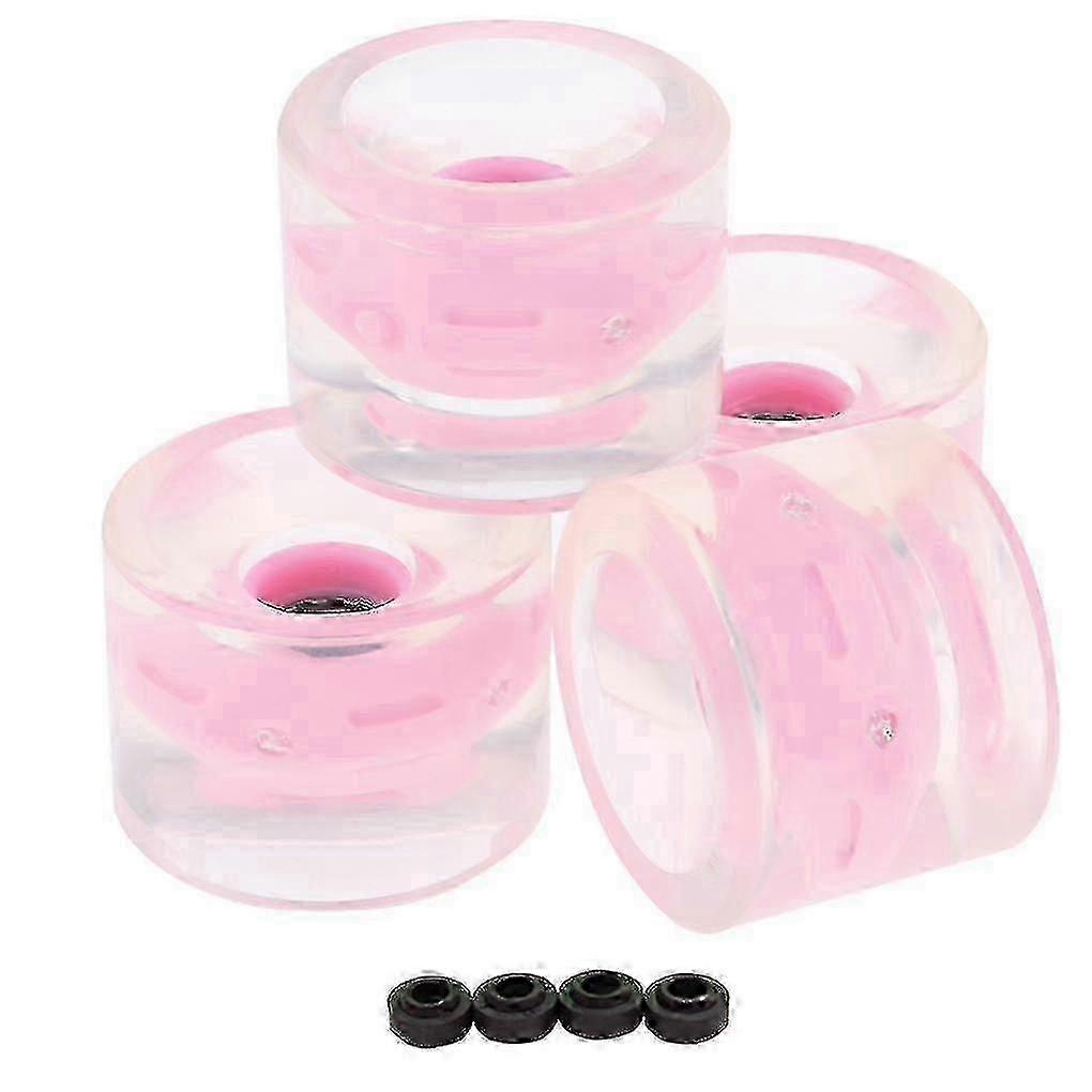 Skateboard Wheels Longboard Pu Flashing Rollers (4pcs)