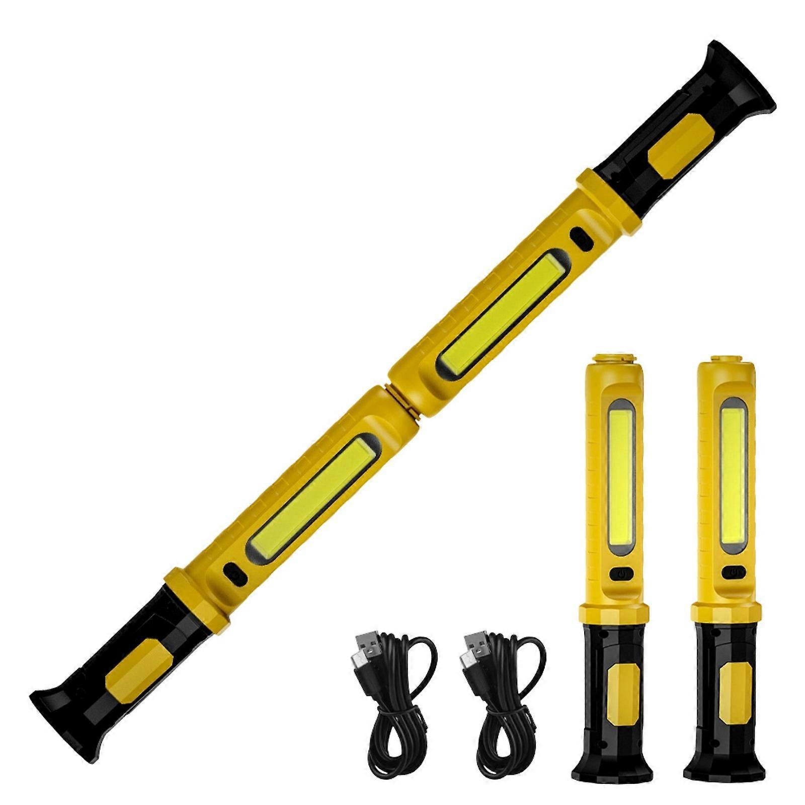 1 Set Portable Magnetic Light 2 Bulbs 2000Lumens 3 Modes Powerful Design Repair Light Suitable for Outdoor Activity Multicolor