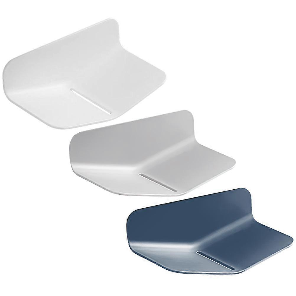 Shower Soap Holder Wall Mount for Storage Use 3Pcs Plastic Soap Draining