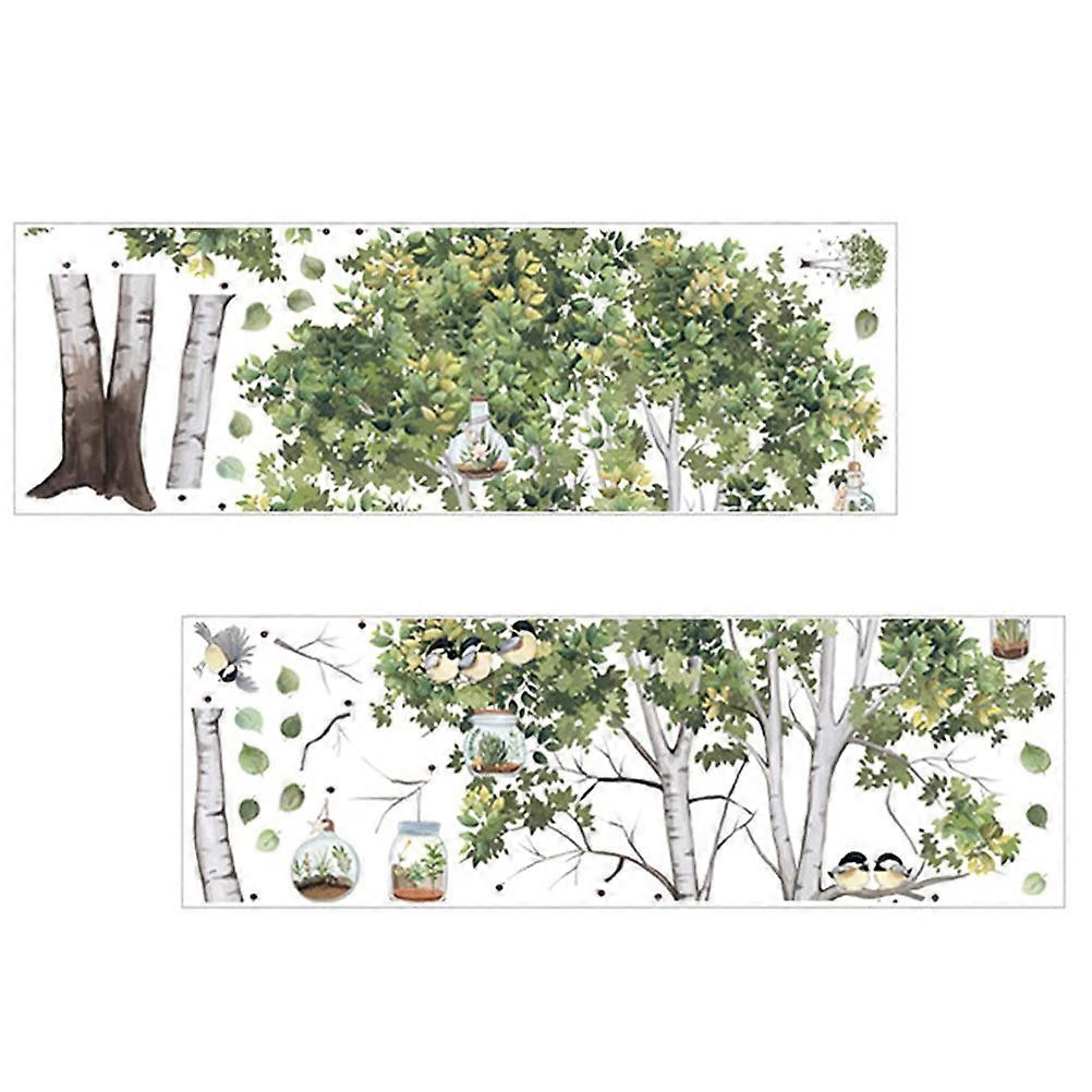 Self-Adhesive Wall Decal Birch Decorations for Wall Decor 2Pcs