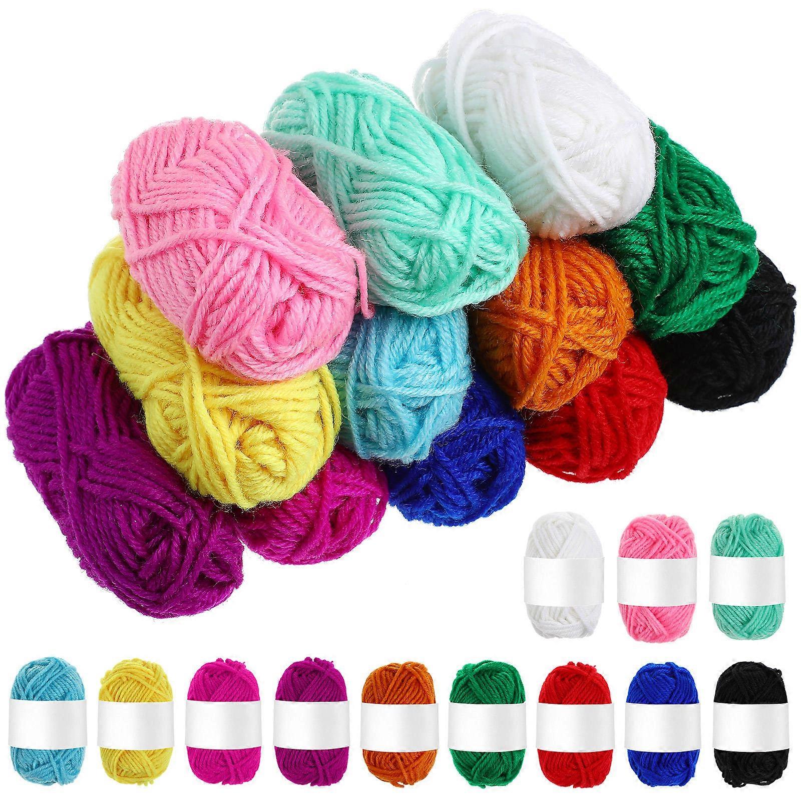 Multicolor Crochet Yarn Knitting Yarn for Weaving 12Pcs Bundle