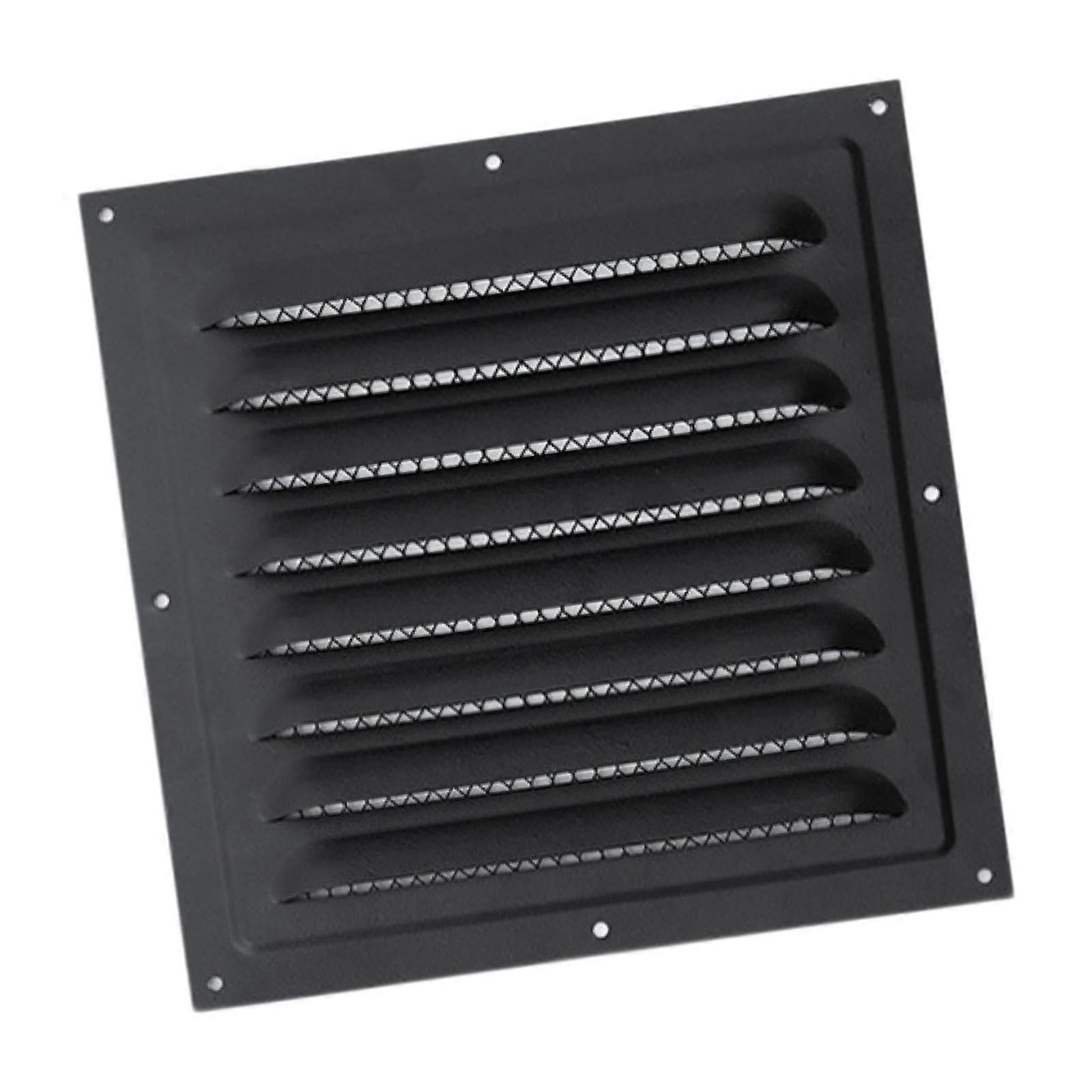Black Ventilation Grille Air Vent Cover with Debris Blocking Grid for Wall and Ceiling Use