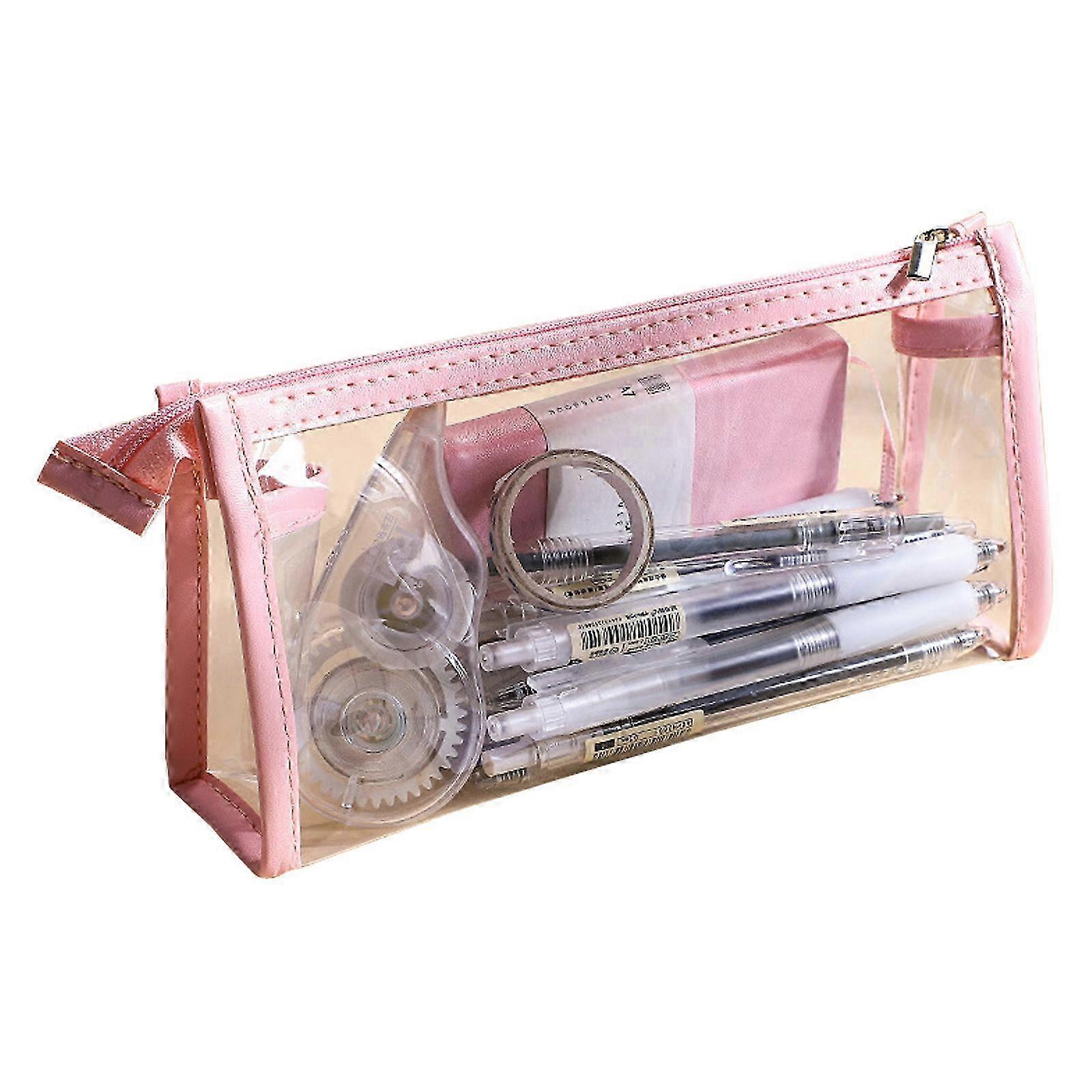 26-27 Versatile Pink Transparent Pouch for Organizing Essentials