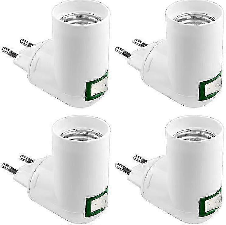4-piece Set - E27 Socket With Wireless Switch, Led Bulb Holder, Ac 230v, E27 Adapter For Kitchen Lamp, Mini Wall Lamp, E27 Bedside Lamp (bulb