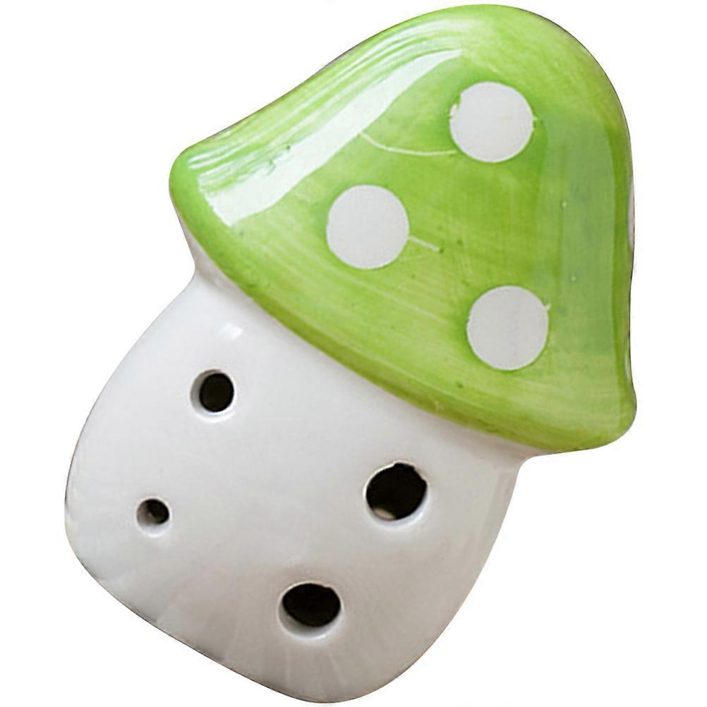 Green Mini Mushroom Ocarina Wind Instrument Designed For Beginners 1Set